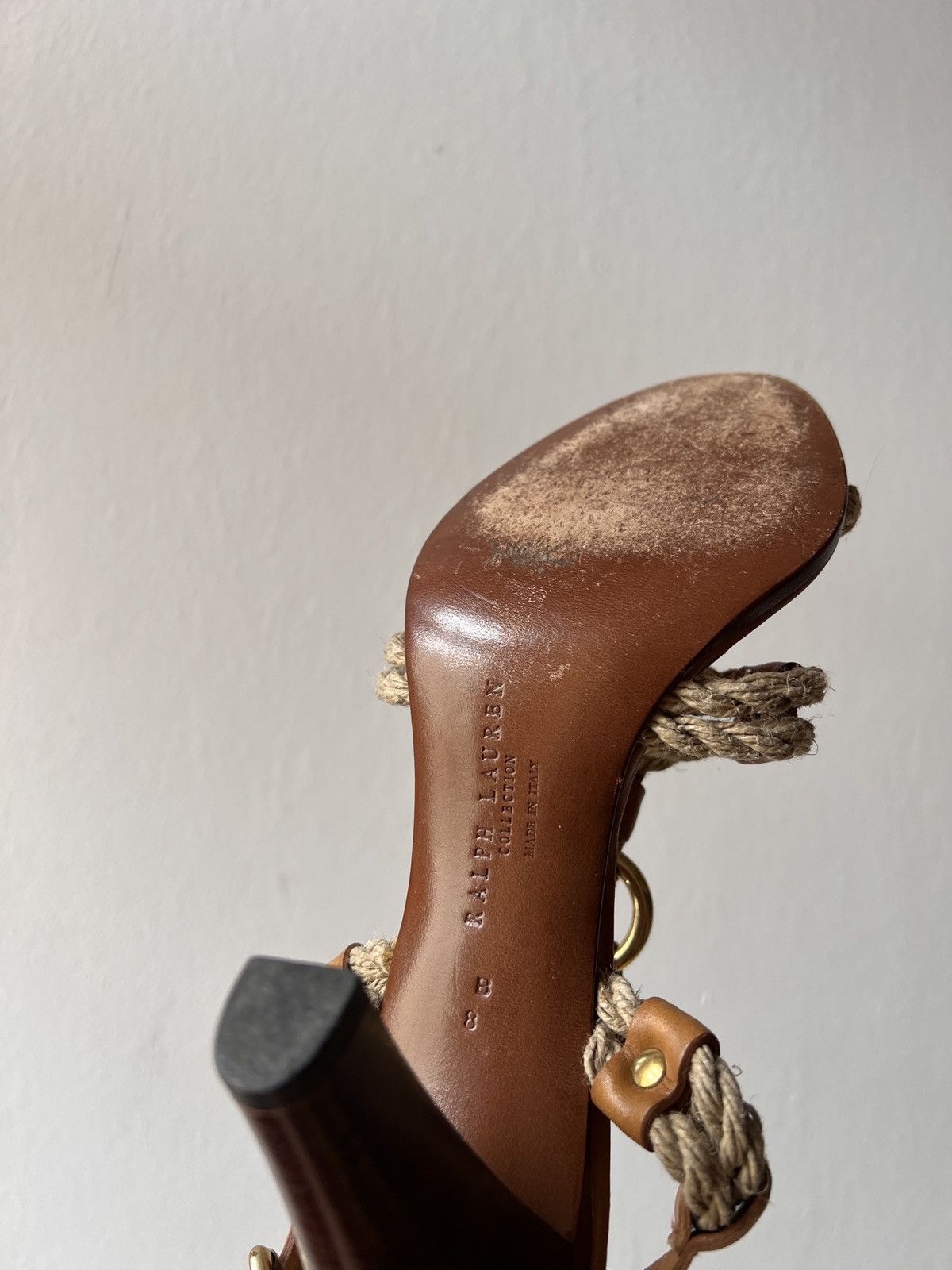 Ralph Lauren Purple Label Ralph Lauren Purple Label Heels Leather Rope Sandals Size US 8 / IT 38 - 13 Thumbnail