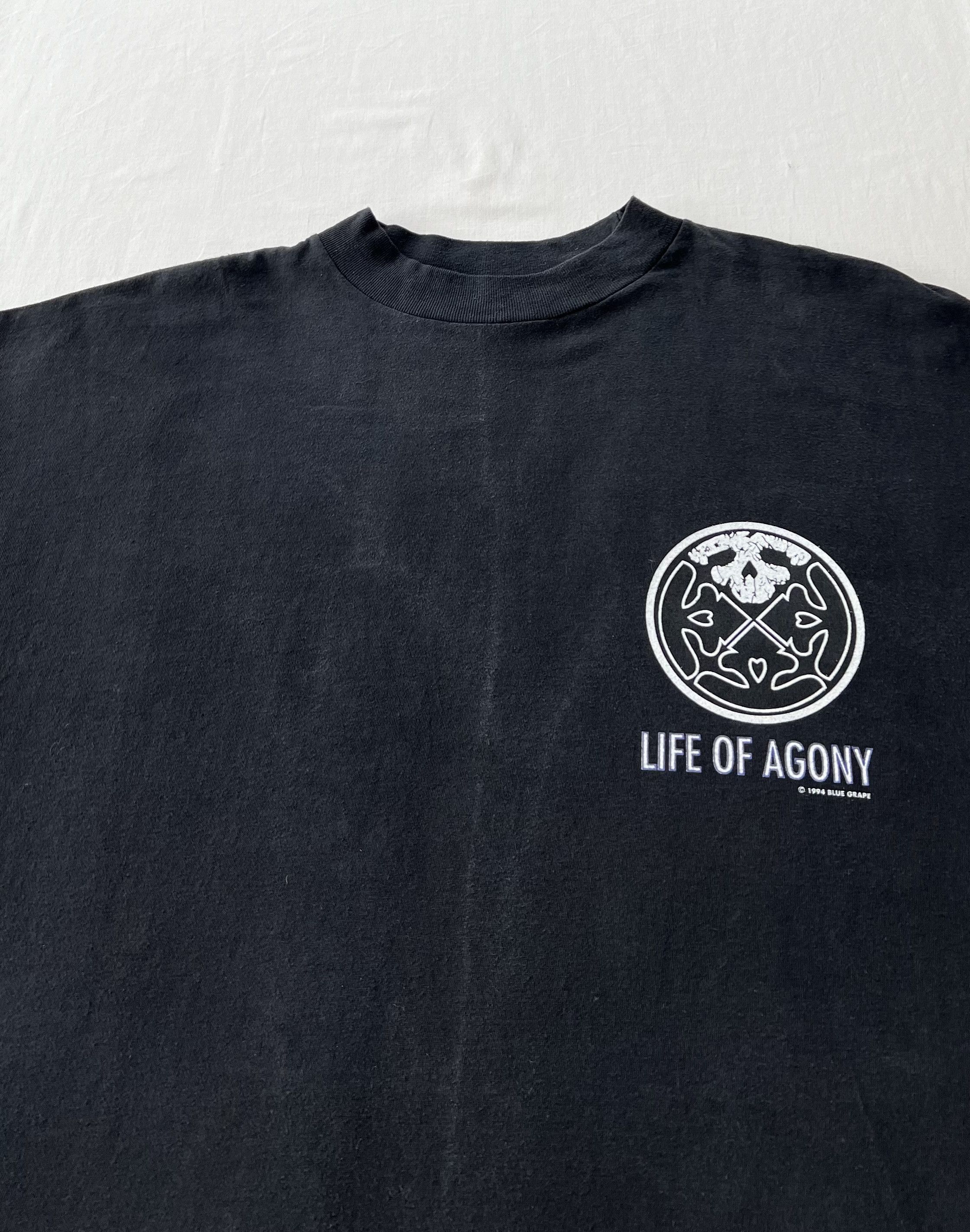 Band Tees Vintage 1994 Life of Agony Respect Brooklyn Metal Band Long Size US L / EU 52-54 / 3 - 5 Thumbnail