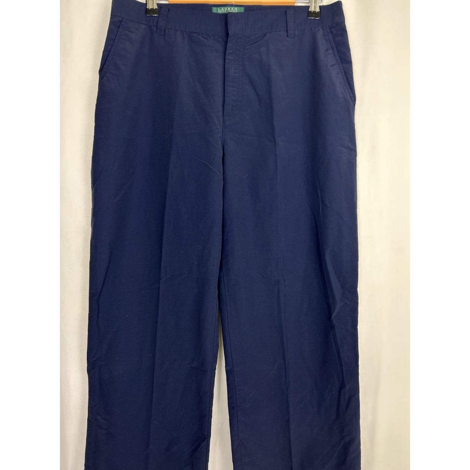 Ralph Lauren VINTAGE Lauren Ralph Lauren Womens Pants Capri Wide-Leg 34x24 Navy Blue 10 Womens Size 32" / US 10 / IT 46 - 5 Thumbnail