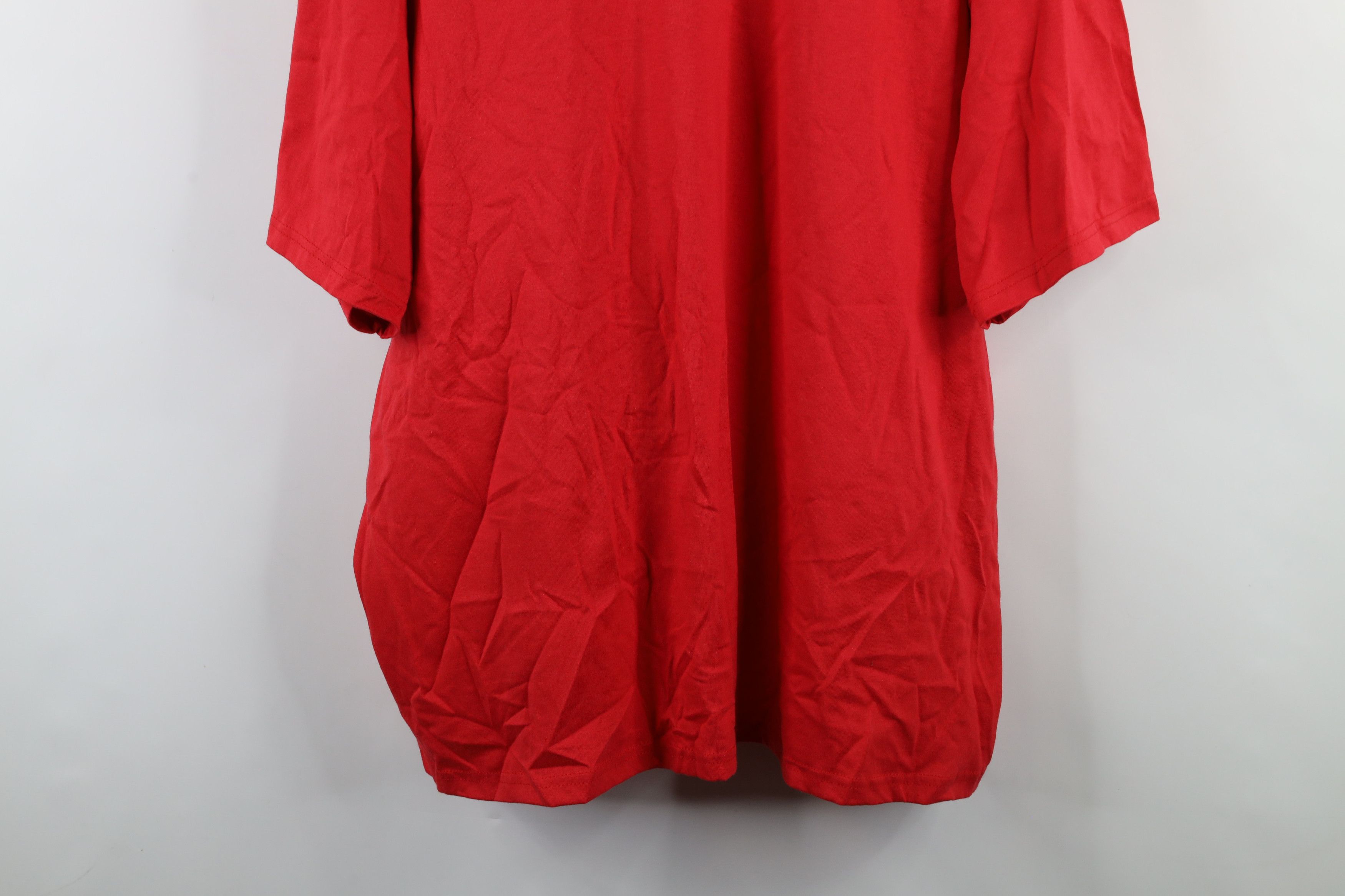 Hanes × Vintage Deadstock Vintage 90s Hanes Short Sleeve T-Shirt Red Size US XXL / EU 58 / 5 - 3 Thumbnail