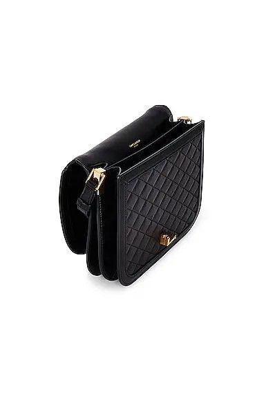 Saint Laurent Paris o1bcso1str1225 Size:OS/Solferino Supple Satchel in Black Size ONE SIZE - 4 Thumbnail