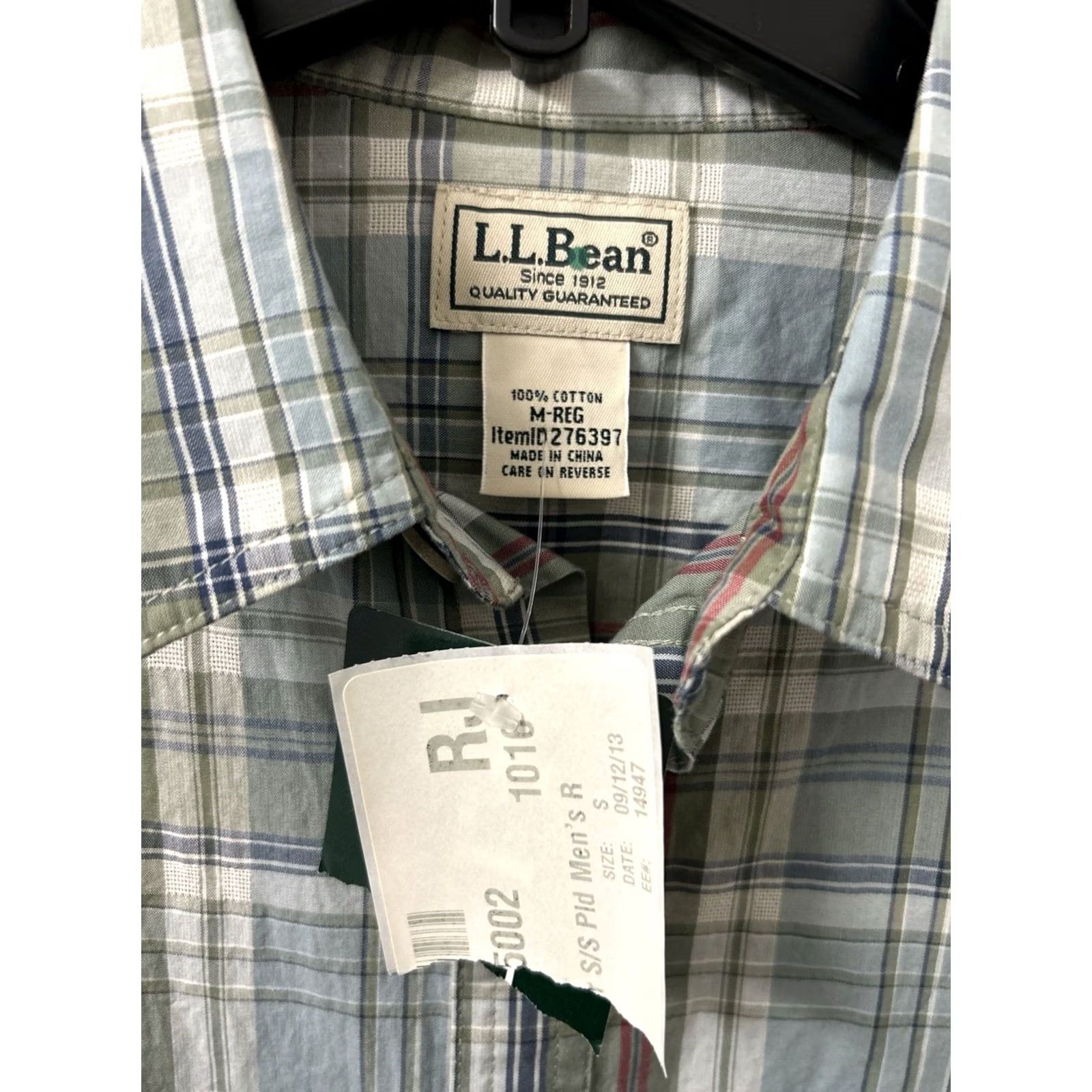 Vintage LL Bean Shirt Mens M Blue Oxford Plaid Short Sleeve Button-Down 276397 NWT Size US M / EU 48-50 / 2 - 5 Thumbnail