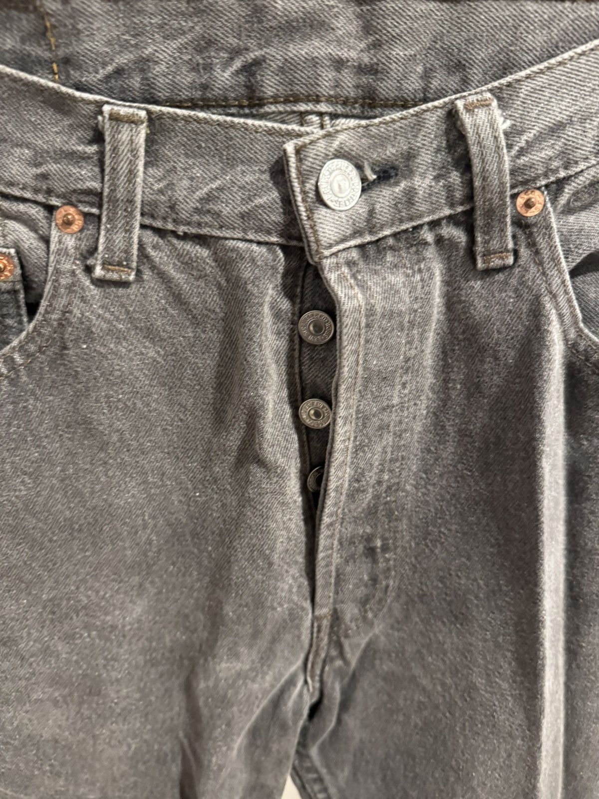 Levi's Vintage black Levi jeans with raw hem Size US 31 - 9 Thumbnail