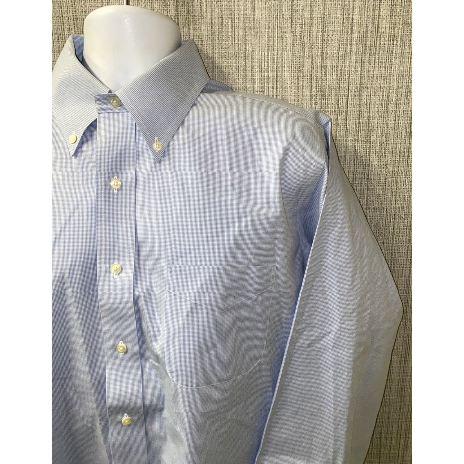 Brooks Brothers Brooks Brothers Dress Shirt Men's Blue Long Sleeve Button Front Non-Iron Sz 16.5 Regular Collar Shirt Size 46R - 2 Thumbnail
