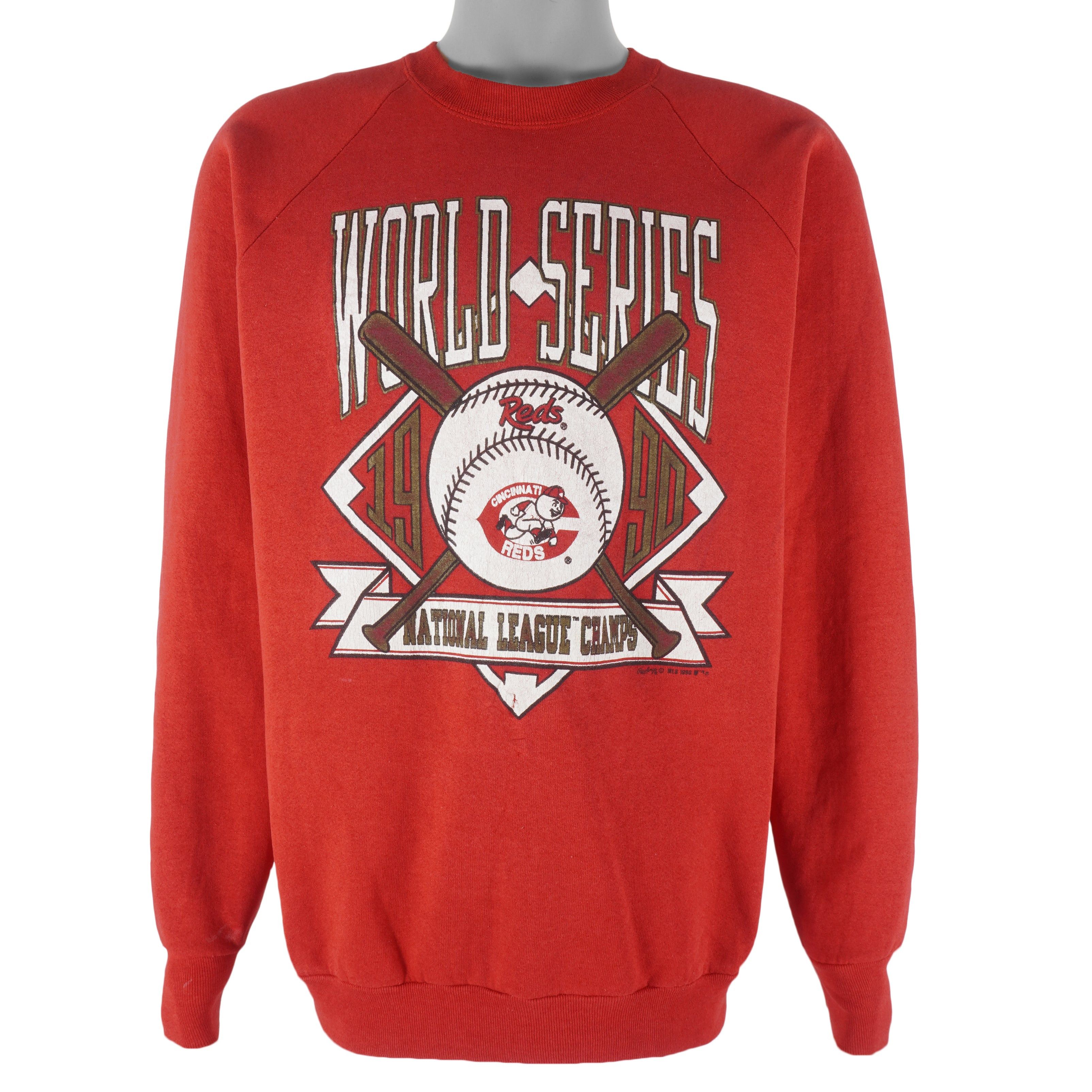 MLB (Rawlings) - Cincinnati Reds World Series Sweatshirt 1990 Size US XL / EU 56 / 4 - 1 Thumbnail