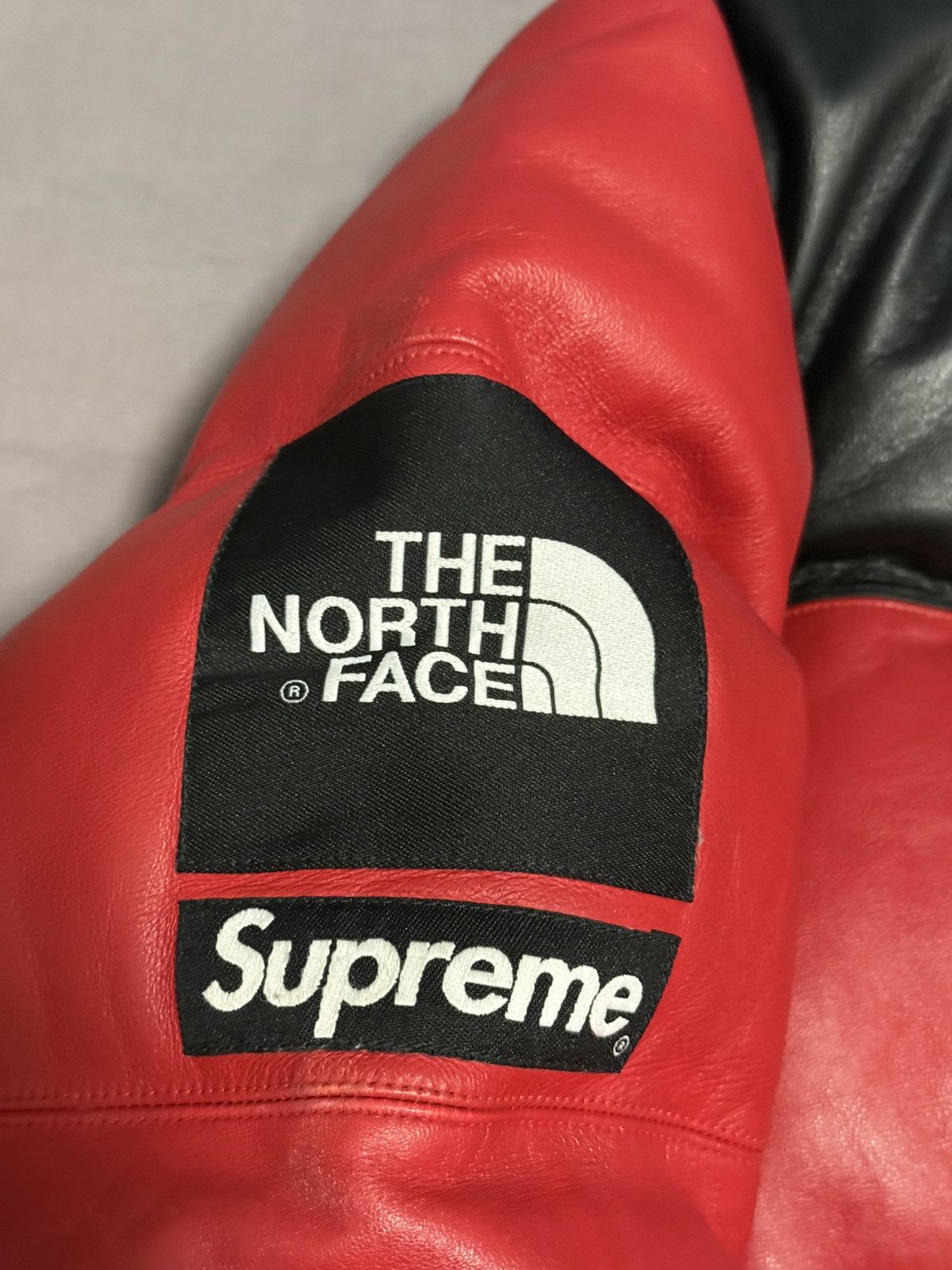 The North Face Supreme tnf the north face leather nuptse jacket red Size US M / EU 48-50 / 2 - 2 Thumbnail