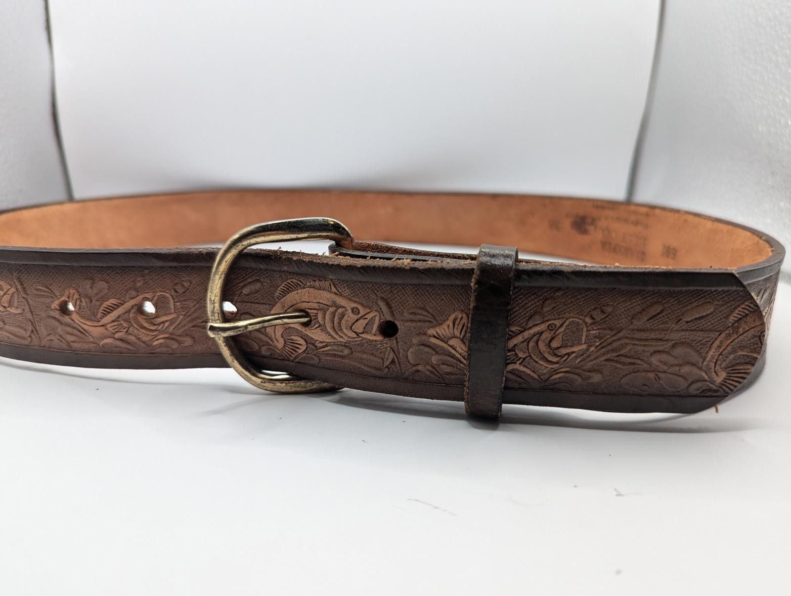 Designer Vintage Custom Leather Belt - Capt. Kirk Dakota Belt Co 36" Size ONE SIZE - 4 Thumbnail