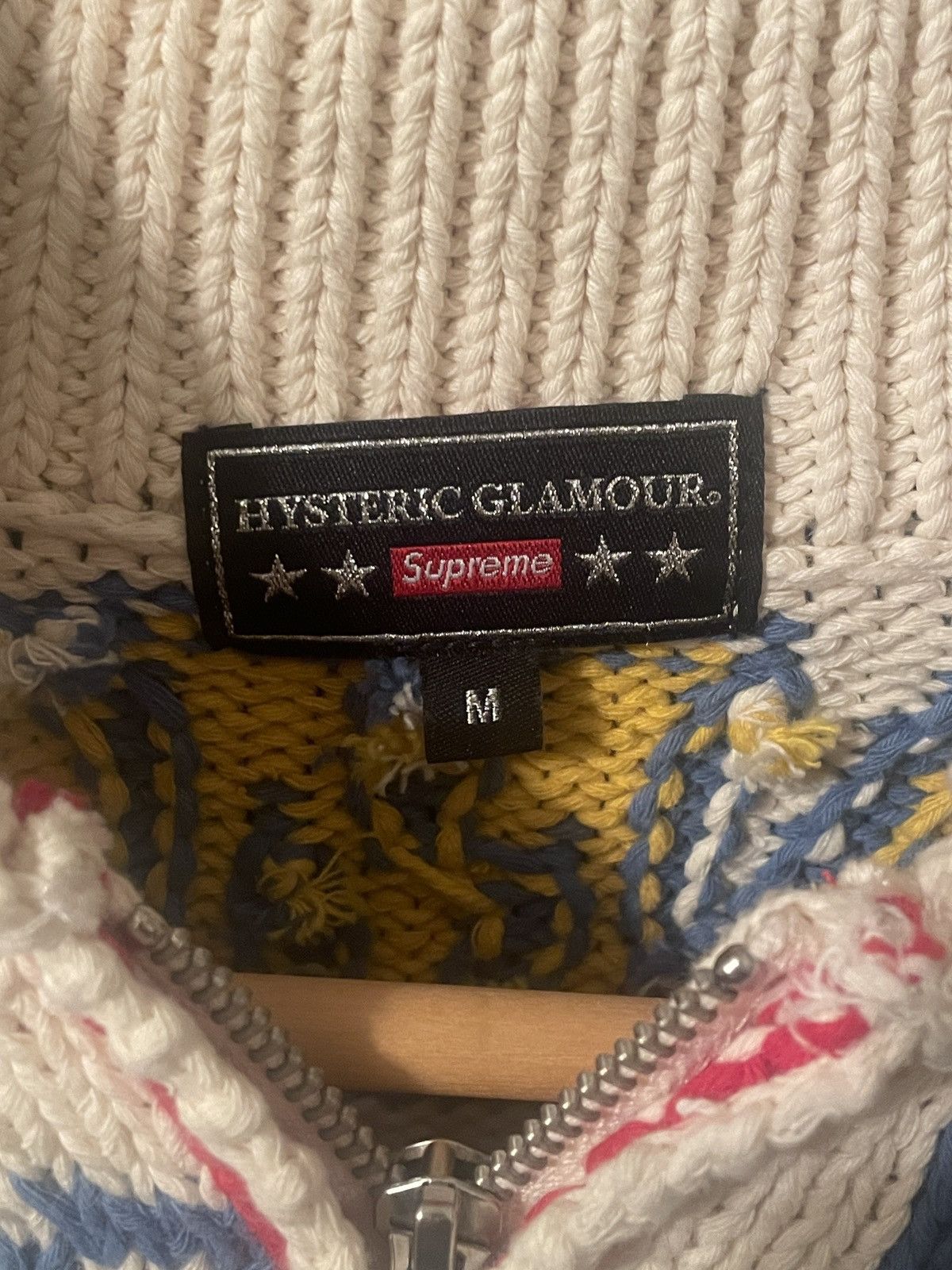 Hysteric Glamour × Supreme Supreme/Hysteric Glamour Logos Zip Up Sweater Size US M / EU 48-50 / 2 - 3 Thumbnail