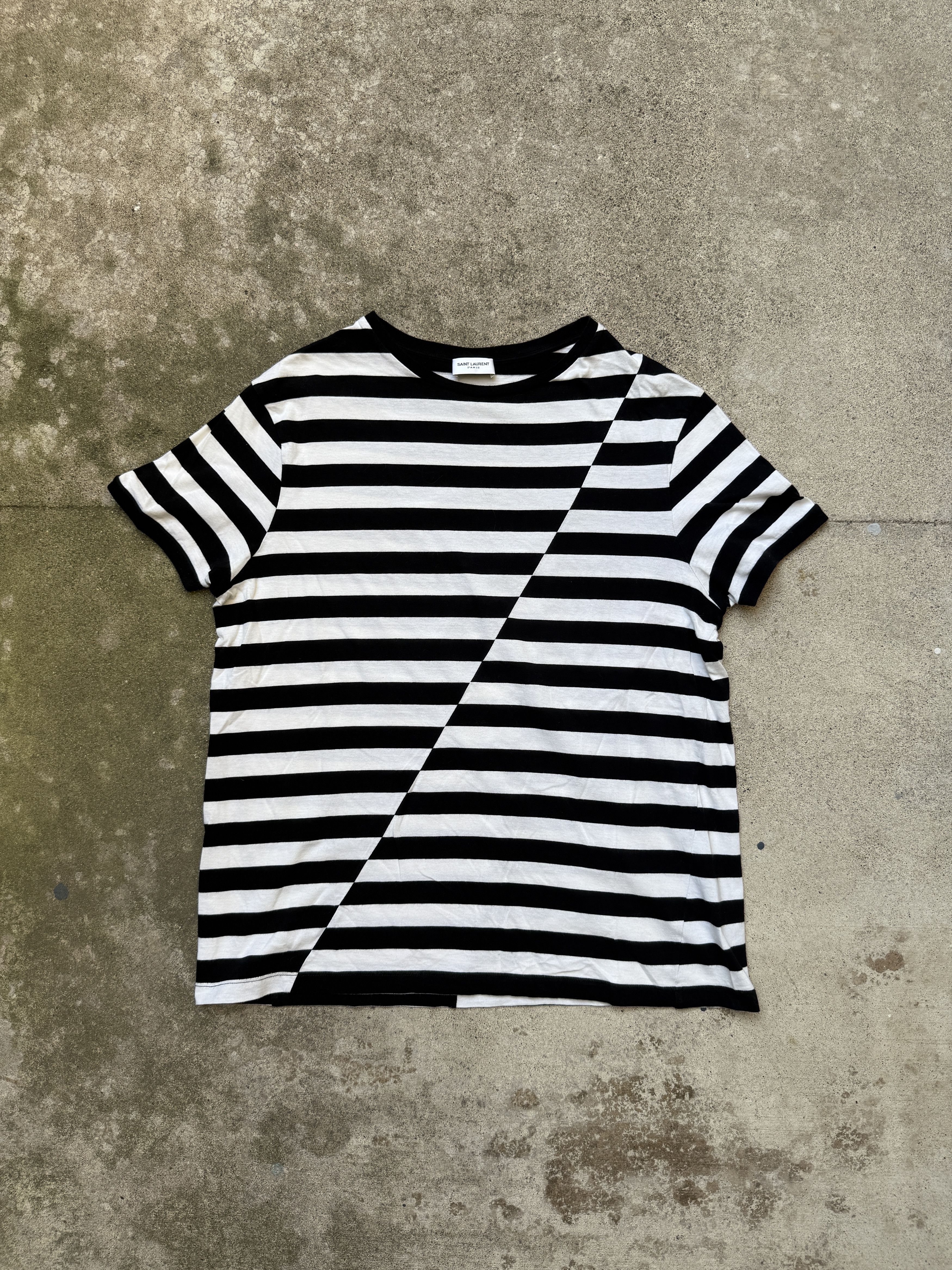 Saint Laurent Paris saint laurent paris striped t-shirt hedi