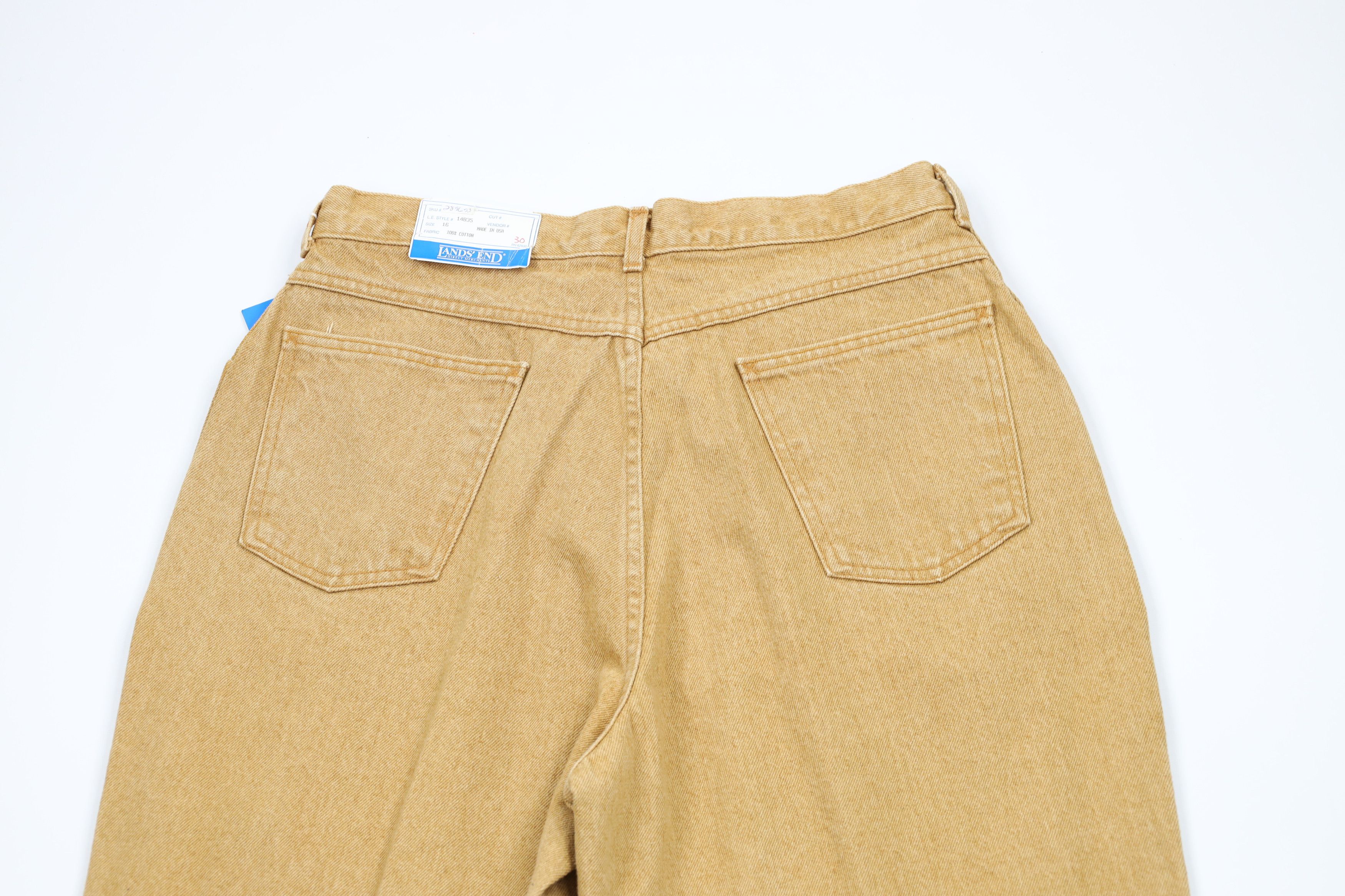 Lands' End × Vintage Deadstock Vintage 90s Lands End High Waist Denim Jeans USA Size 38" / US 16 / IT 52 - 10 Thumbnail