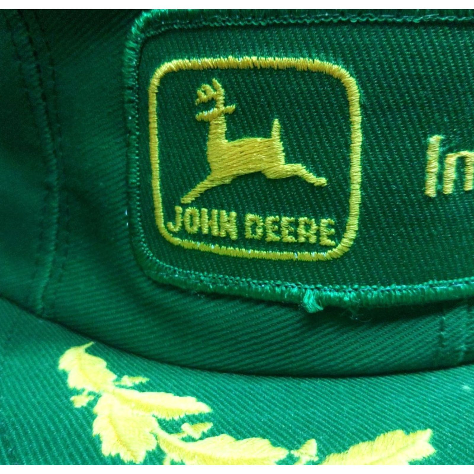 John Deere VTG John Deere Trucker Hat | Louisville Mfg | Patch Oak Leaf | Green Cotton | One Size | Men | Adjustable | Wide Brim Size ONE SIZE - 2 Thumbnail