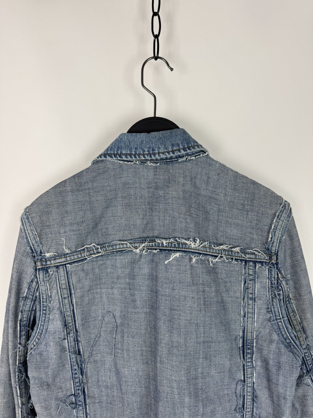 H&M × Maison Margiela SS12 Maison Margiela x H&M Distressed Reverse Denim Jacket Size US S / EU 44-46 / 1 - 12 Thumbnail