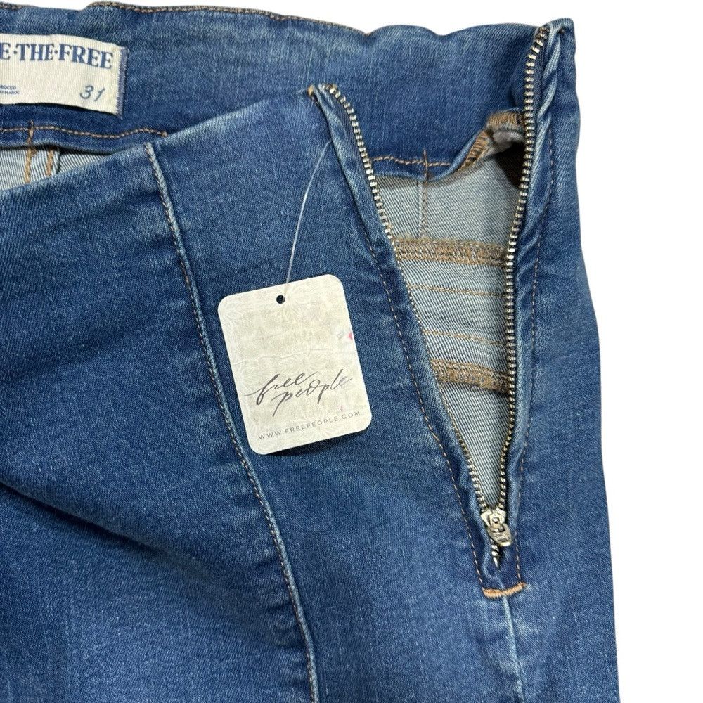 Free People NWT New $128 Free People We The Free Bella Moto Mid-Rise Sk Size 31" - 5 Thumbnail