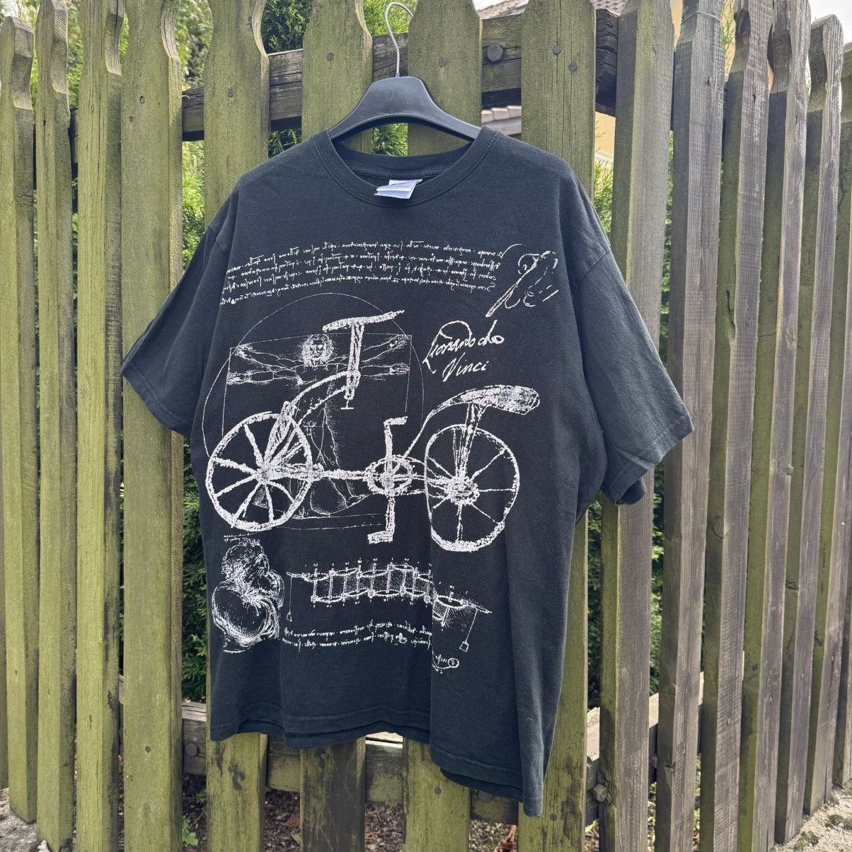 Japanese Brand Vintage Leonardo da Vinci Printed Tshirt Art Hoe 00s Washed Size US S / EU 44-46 / 1 - 9 Thumbnail