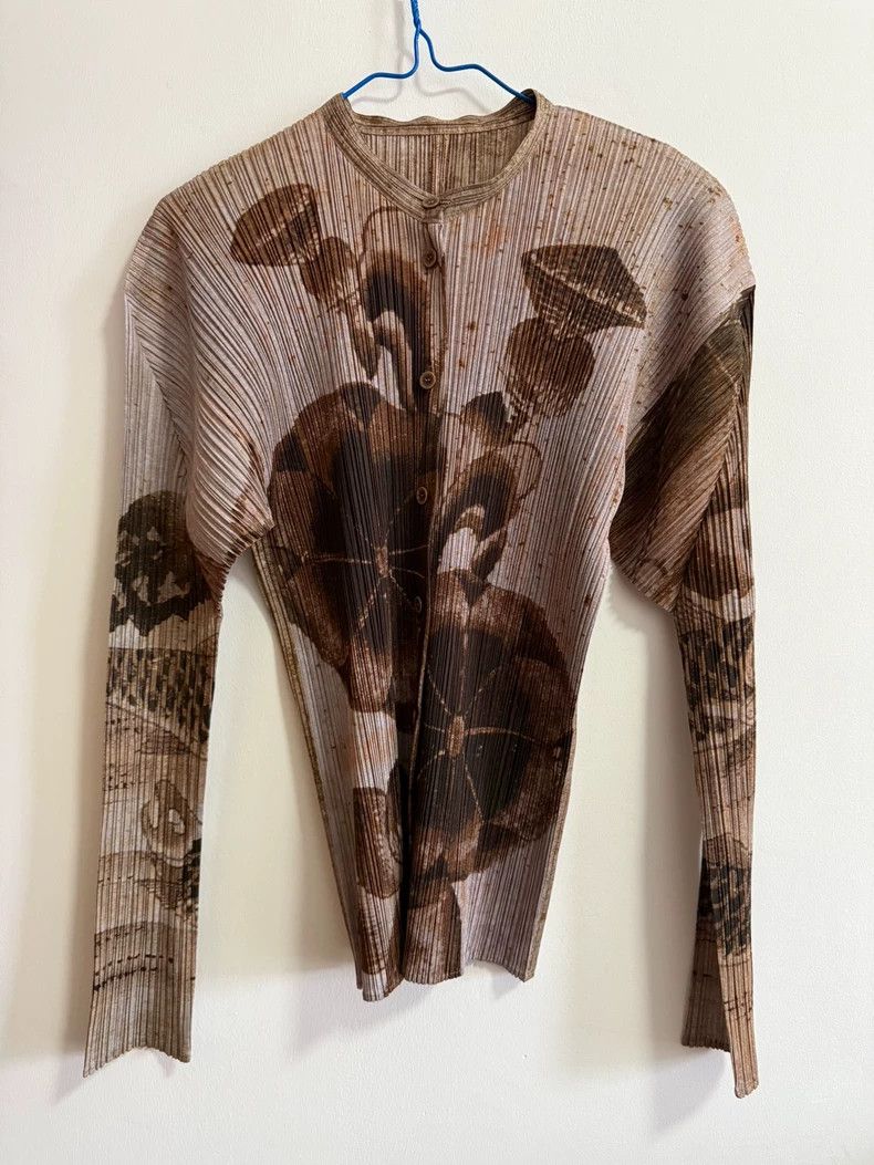 Issey Miyake Issey Miyake size:4 Brown lotus pond moonlit fish playing Size S / US 4 / IT 40 - 2 Thumbnail
