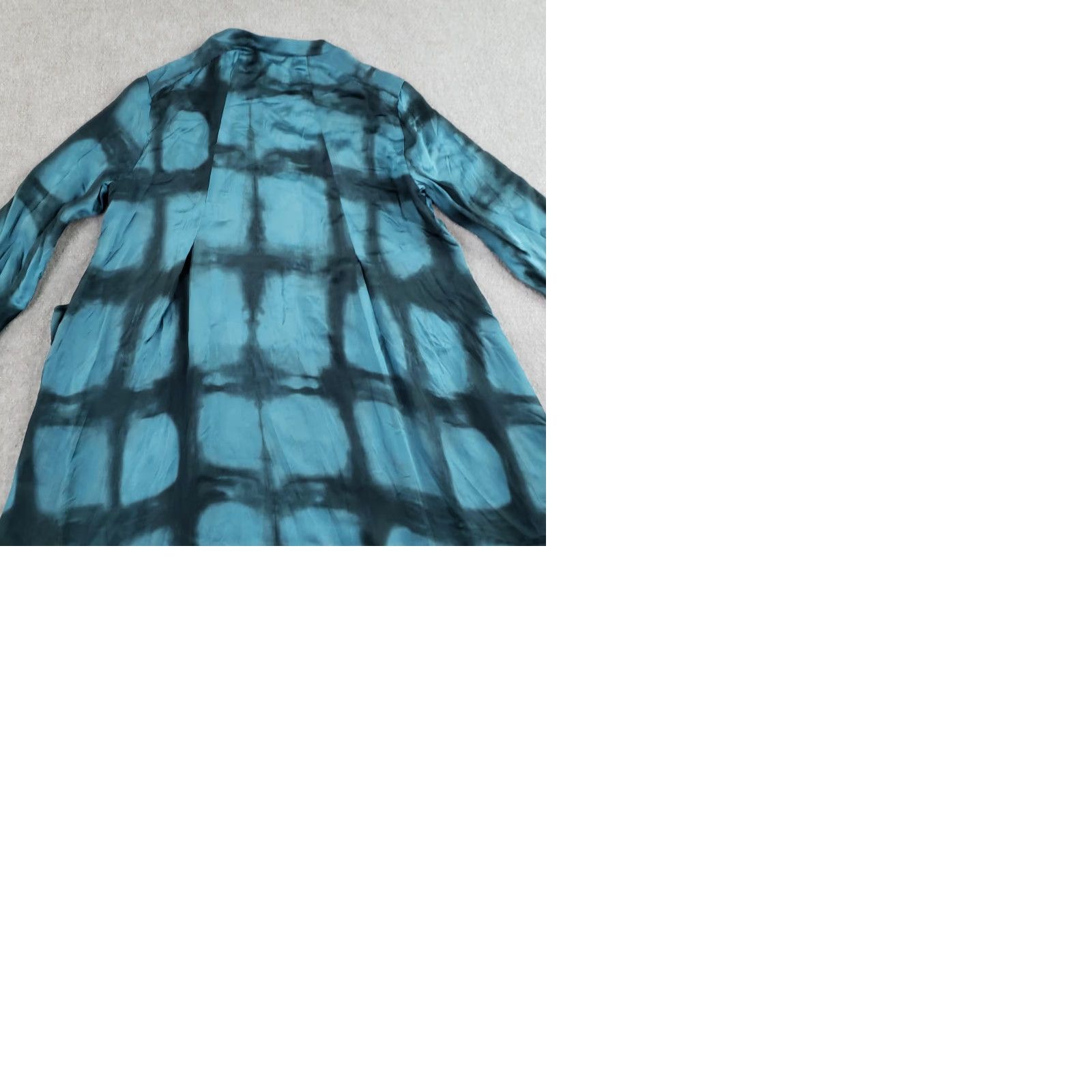 Vintage 0039 Italy Shirt Dress Womens Medium Blue Tie Dye Viscose Henley Ester Boho Size M / US 6-8 / IT 42-44 - 9 Thumbnail