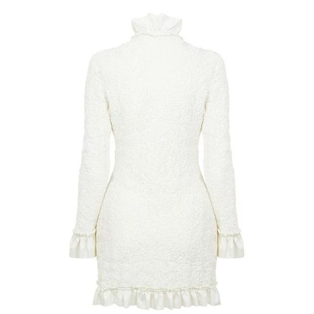 Alexander Wang o1g2r1mq0824 Smocked Ruffle Mini Dress in White Size S / US 4 / IT 40 - 2 Thumbnail