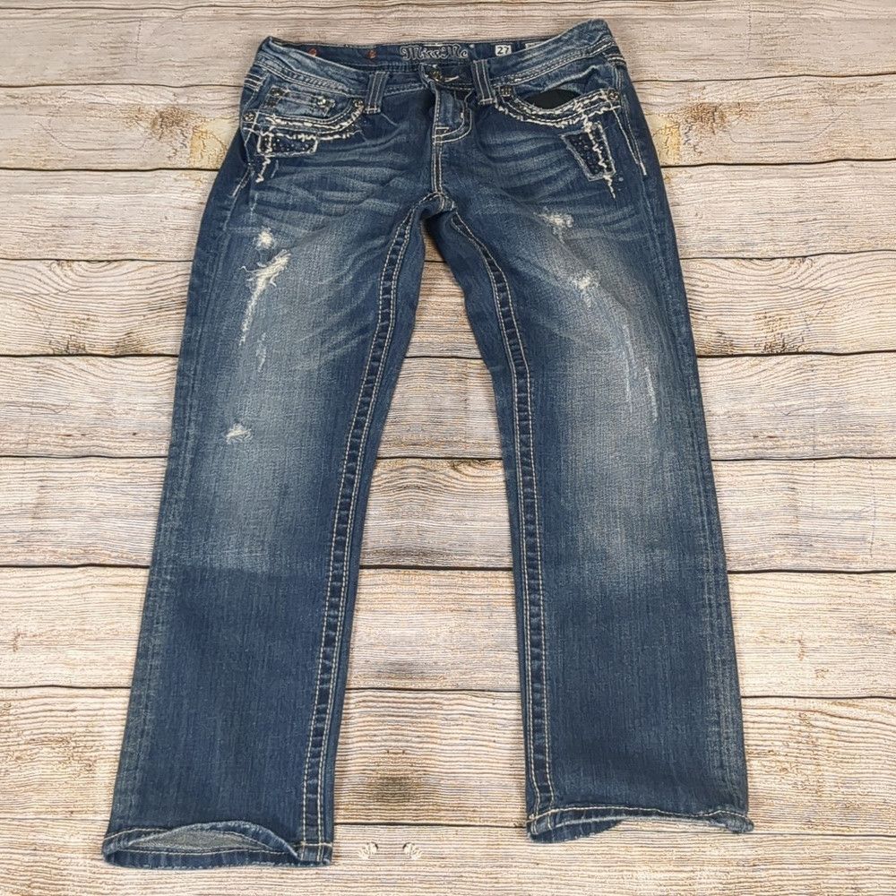 Miss Me Miss me distressed easy crop jeans size 27 Size 27" / US 4 / IT 40 - 1 Thumbnail