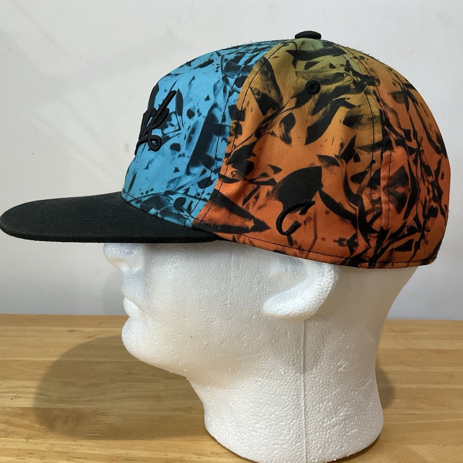 Original Chuck Original Chuck Floral Strap Back Blue Cap Hat Visor Stitched Size ONE SIZE - 2 Thumbnail