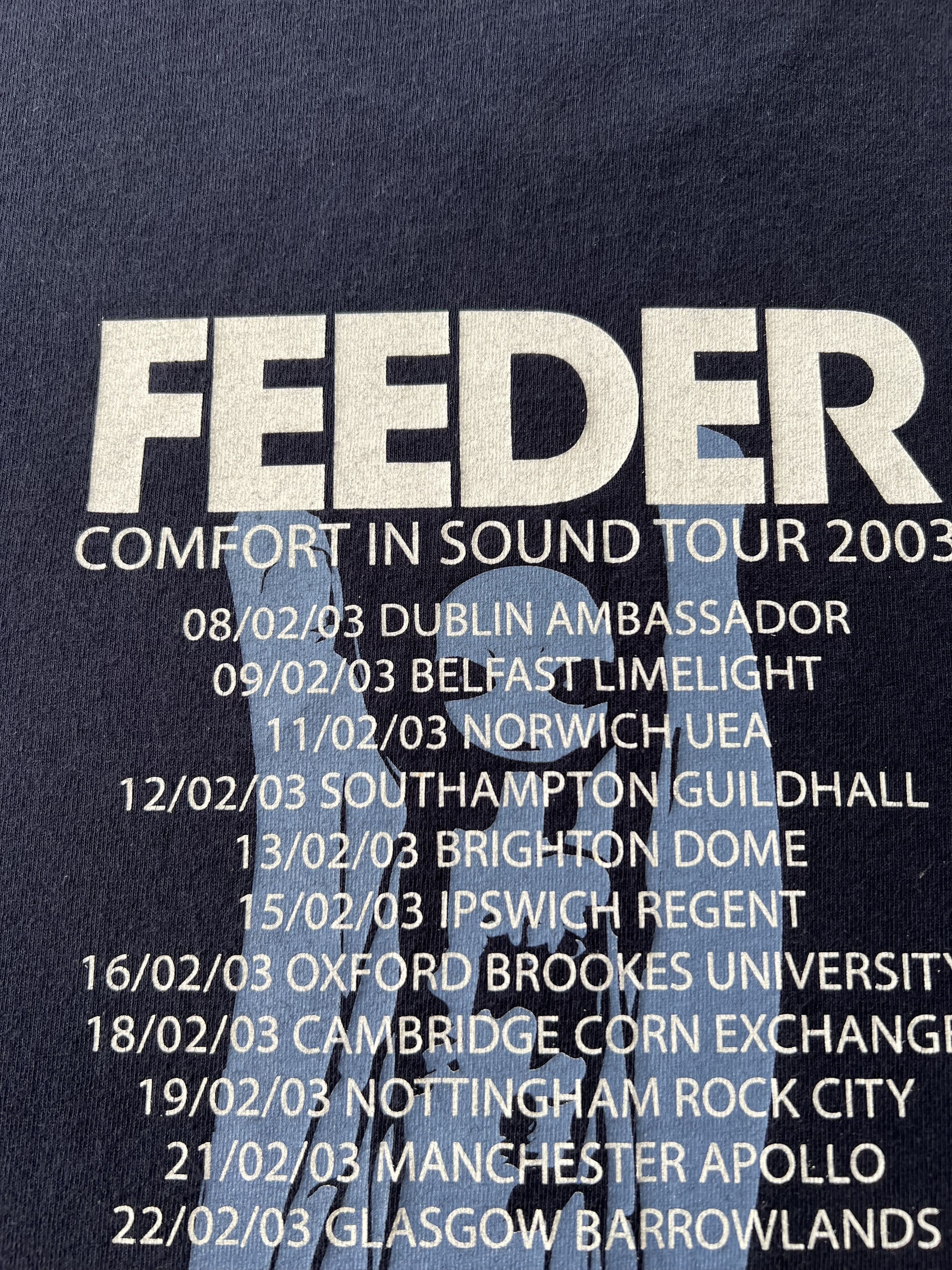 Band Tees Vintage 2002 Feeder Comfort in Sound Tour T-shirt Size US S / EU 44-46 / 1 - 15 Thumbnail