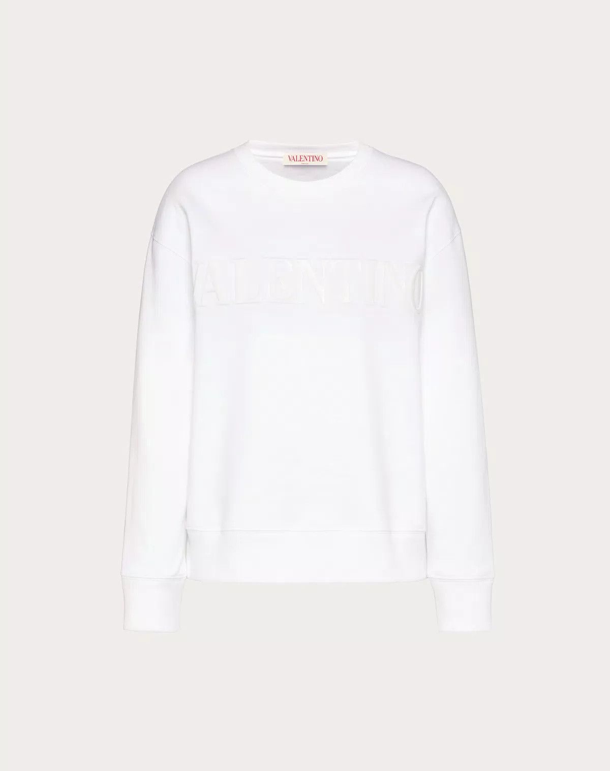 Valentino o1s1wg110625 Jersey Sweatshirt in White Size M / US 6-8 / IT 42-44 - 1 Preview