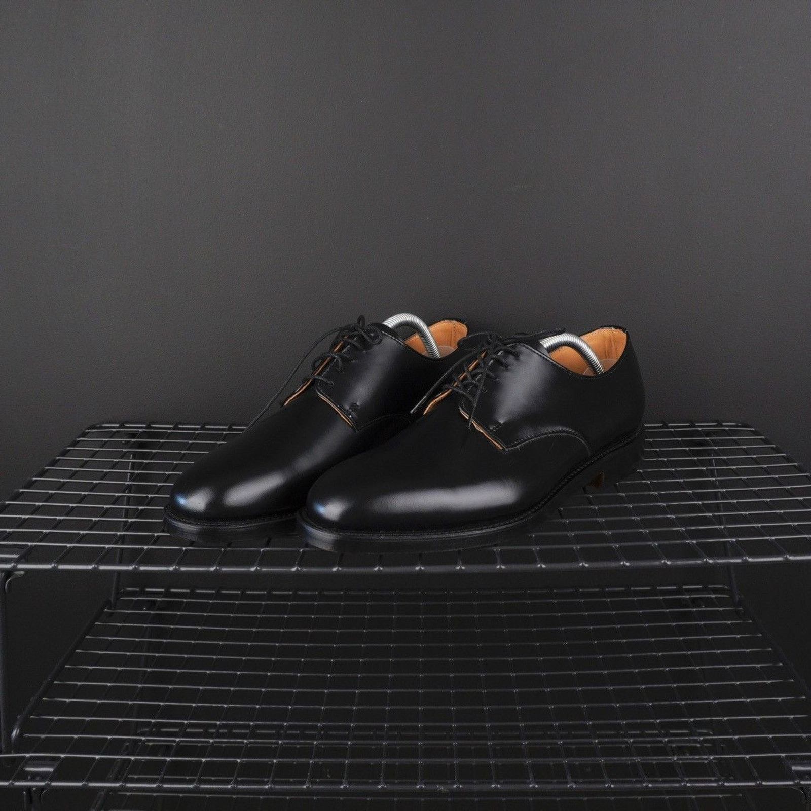 Sandro Oxford Derby Genuine Leather Handcrafted Black Shoes, Men's (Size 8)