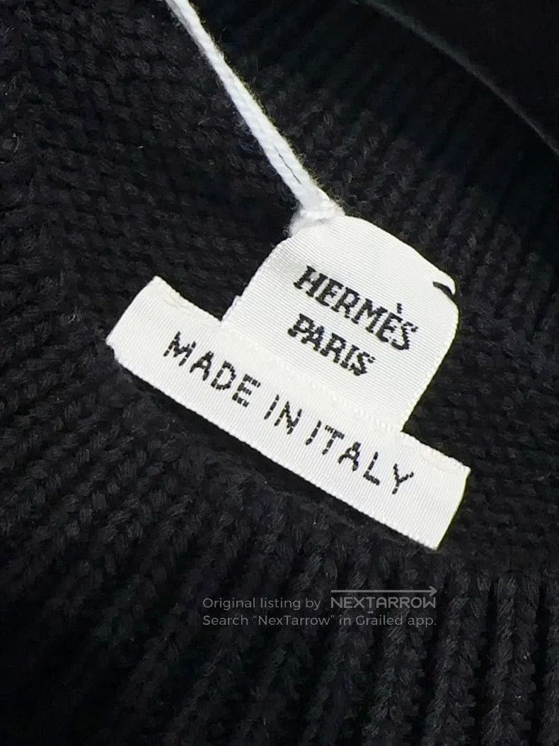 Hermes Hermes Black and Blue Striped Knit Sleeveless Vest Size XS / US 0-2 / IT 36-38 - 6 Thumbnail