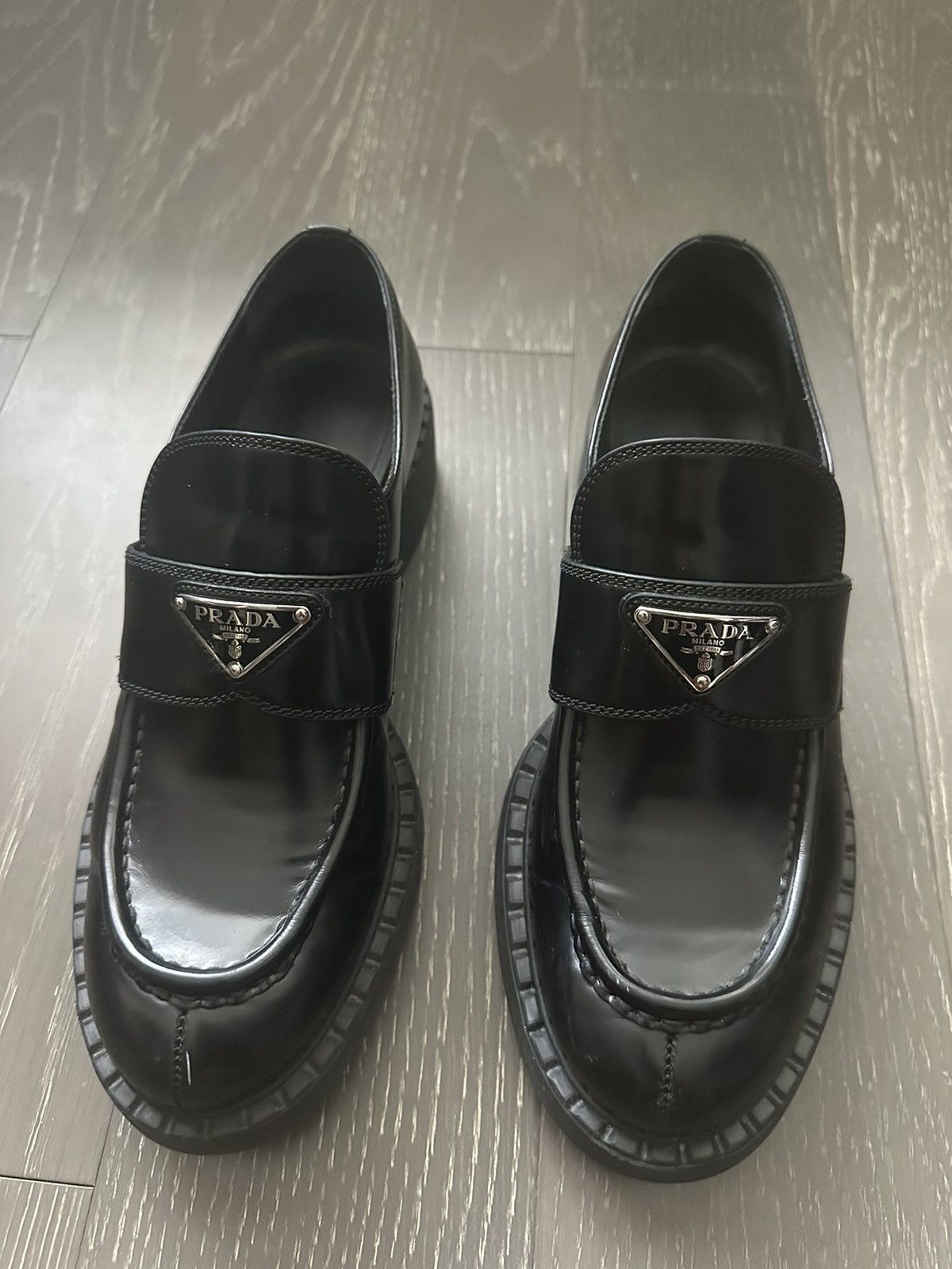 Prada Prada brushed leather loafers Size US 9.5 / IT 39.5 - 2 Thumbnail