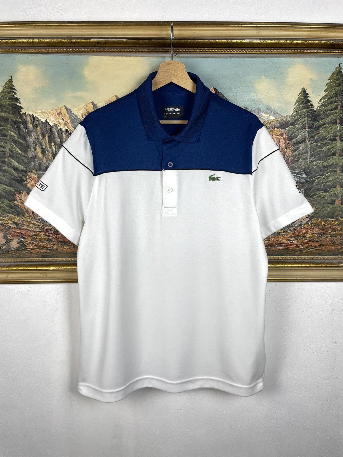 Lacoste Lacoste Novak Djokovic White T-shirt Polo Tennis Sportswear Size US L / EU 52-54 / 3 - 1 Thumbnail