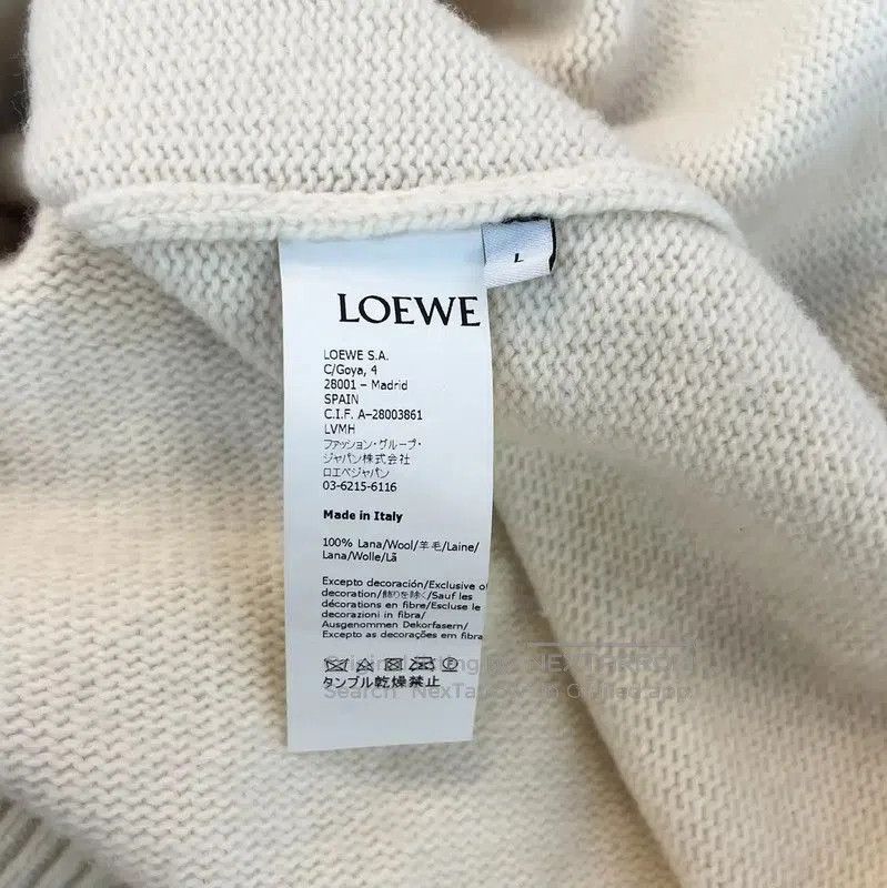 Loewe Loewe Ivory Wool Knit Sweater for Women . Size L / US 10 / IT 46 - 5 Thumbnail