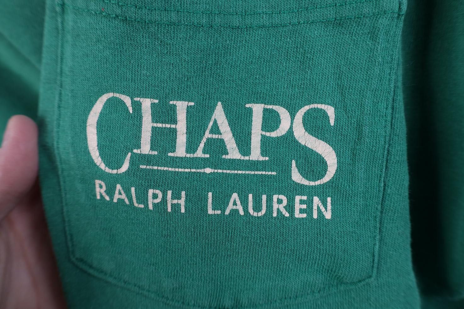 Polo Ralph Lauren Vintage 90s Chaps Ralph Lauren Pocket T-Shirt Green USA Size US L / EU 52-54 / 3 - 4 Thumbnail