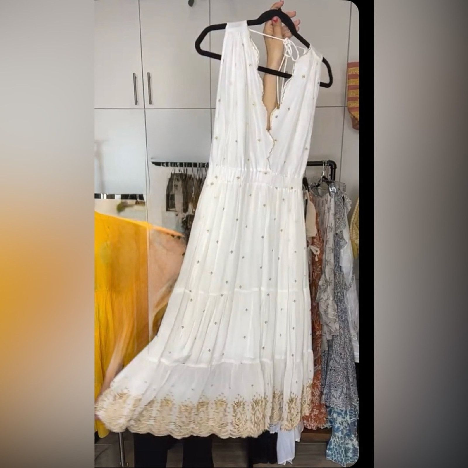 Other NWT Guadalupe $300 Johana White Halter Maxi Dress Size Small Size S / US 4 / IT 40 - 3 Thumbnail