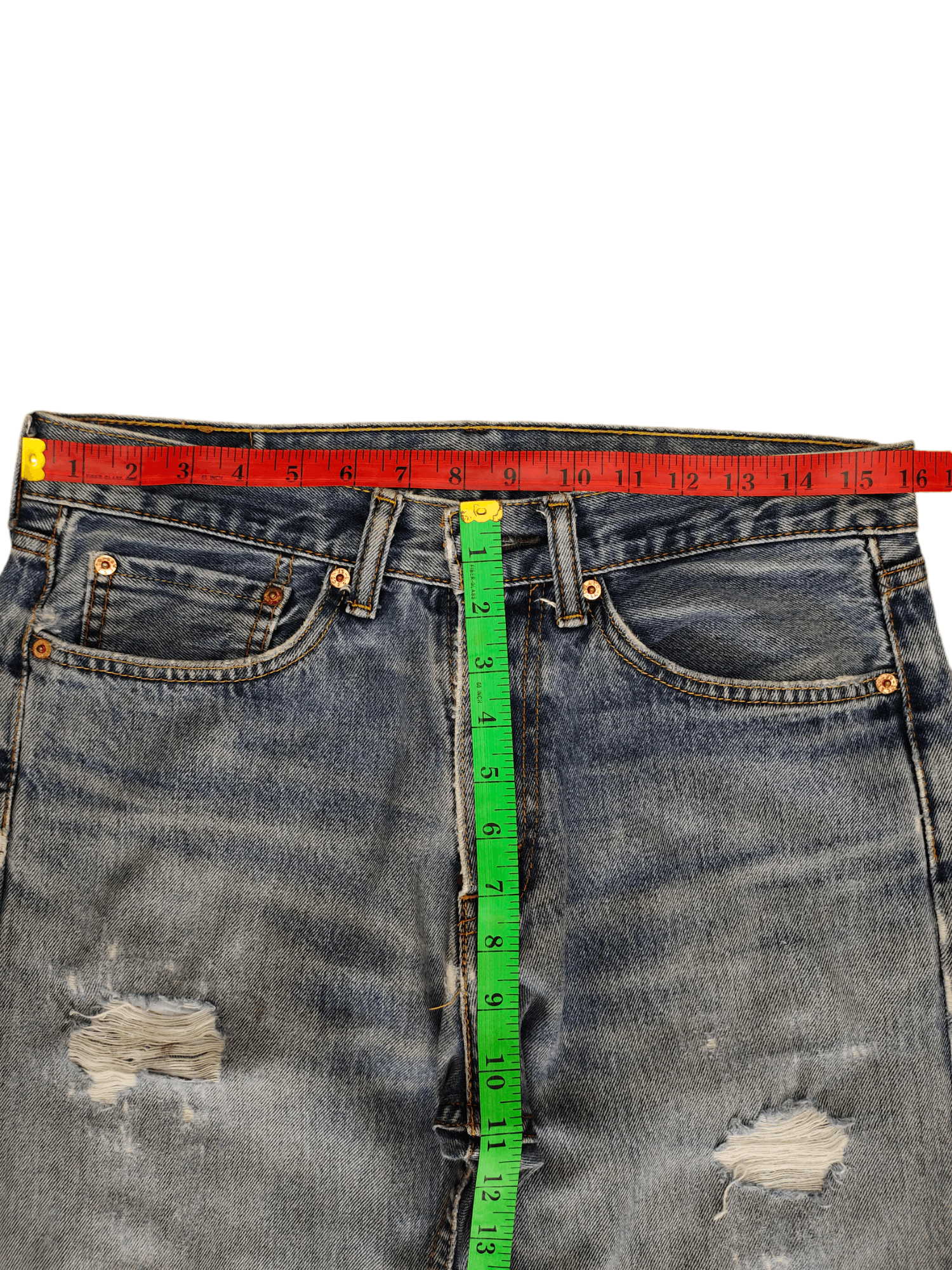 Levi's Vintage Clothing Vintage Y2k Levis 505 Distress Destroy Knee Sand Wash Jeans Size US 31 - 8 Thumbnail