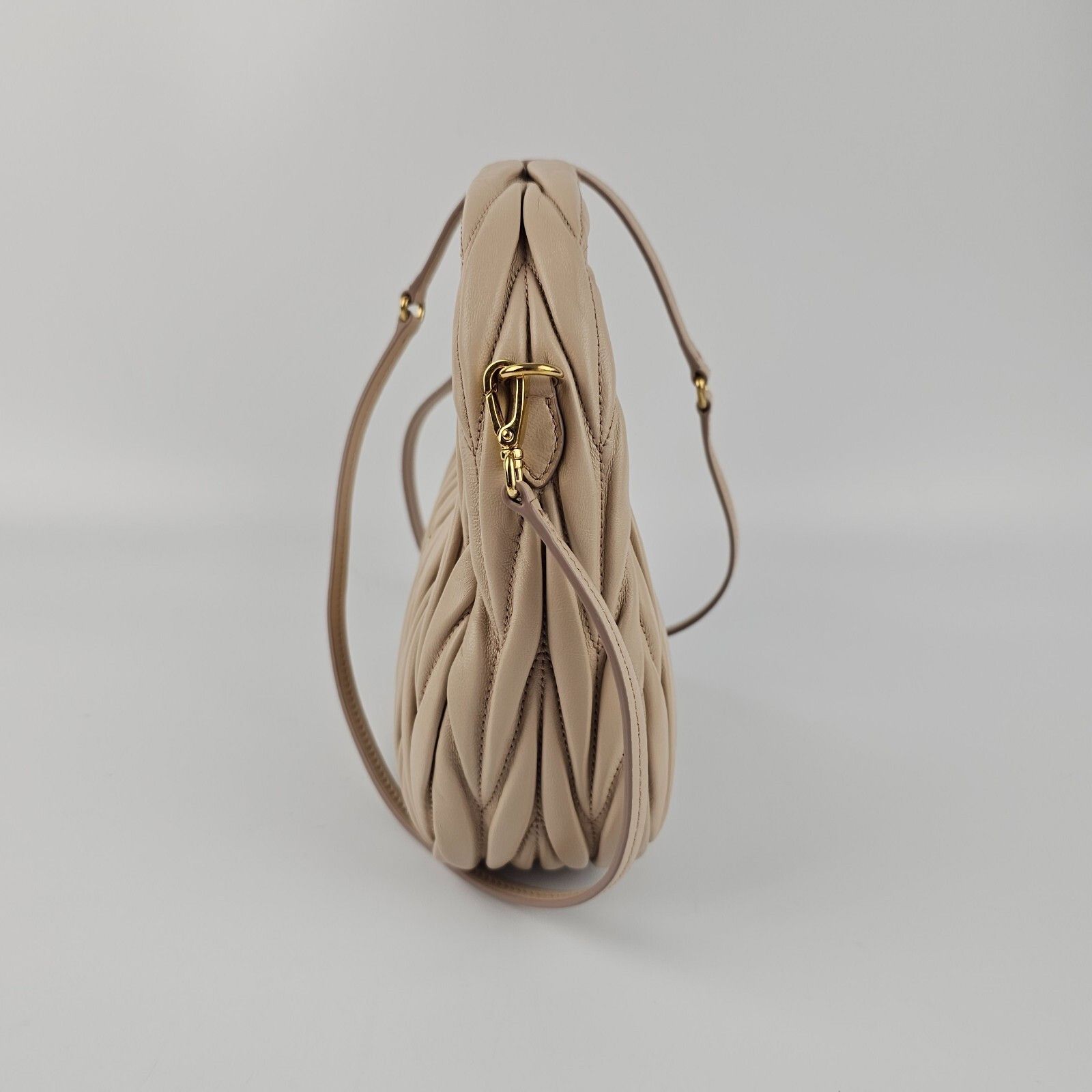 Miu Miu MIU MIU Wander Small $2750 Powder Pink Nappa Leather Hobo Ba Size ONE SIZE - 6 Thumbnail