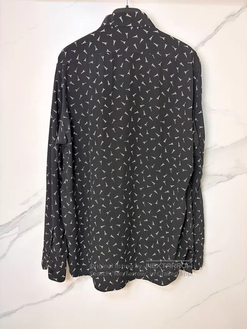 Saint Laurent Paris Saint Laurent Paris Silk Eiffel Tower Shirt i Size M / US 6-8 / IT 42-44 - 2 Thumbnail