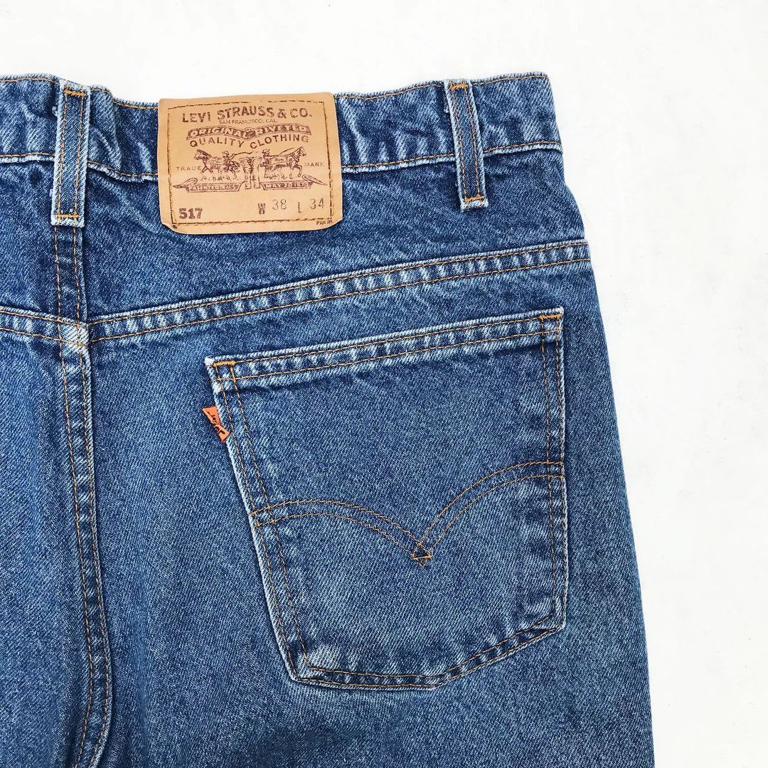 Levi's × Vintage Levi’s 517 1980 80s Vintage W38 Blue USA Made Denim Jeans Size US 38 / EU 54 - 4 Thumbnail