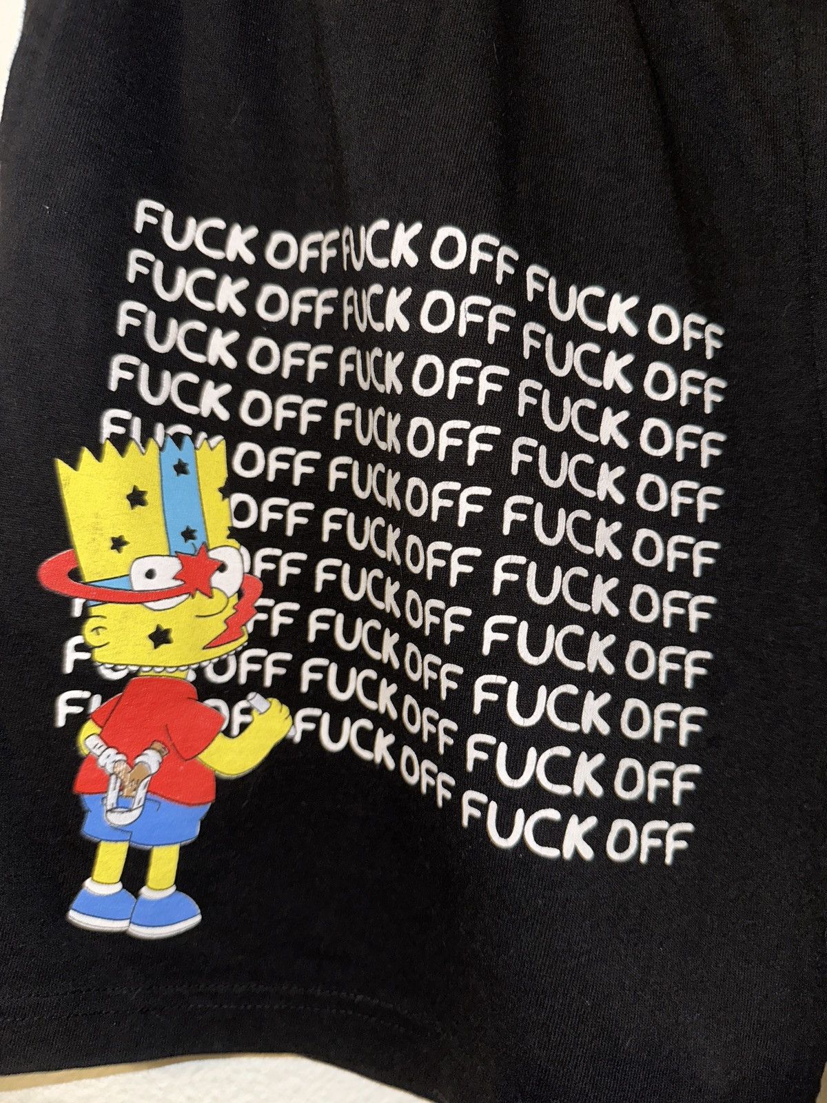 Sukamii Sukamii Bart Simpsons “Fuck Off” Shorts Size US 30 / EU 46 - 3 Thumbnail