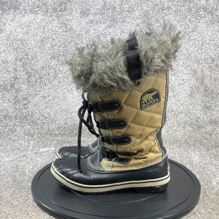 SOREL Sorel Tofino Boots Womens Mid-Calf Beige Leather Round Toe Snow Winter Leather Shaft Lace Up Casual - Womens Boots Size US 6.5 / IT 36.5 - 4 Thumbnail
