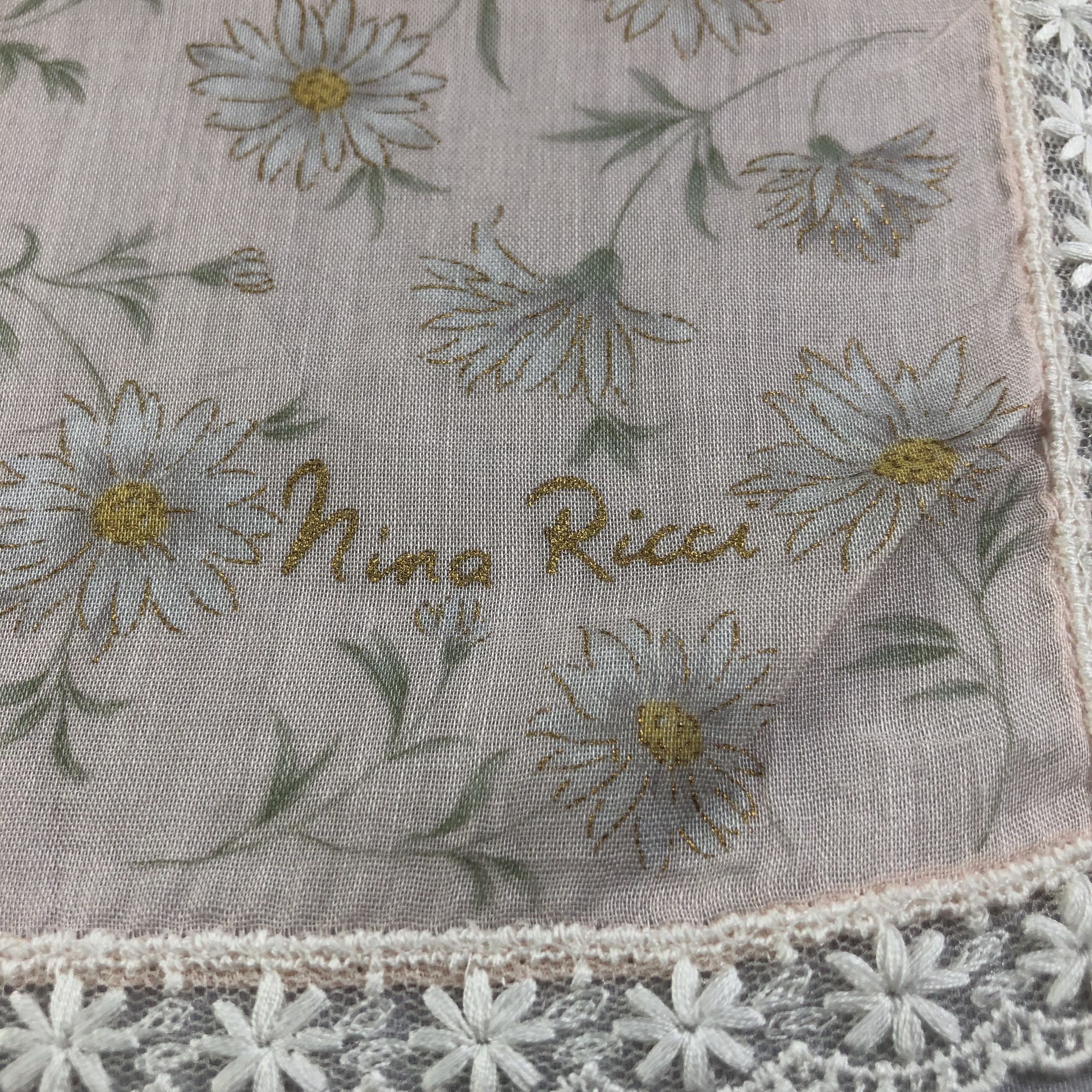 Nina Ricci Nina Ricci Laces Handkerchief Neckerchief Bandana H1597 Size ONE SIZE - 4 Thumbnail