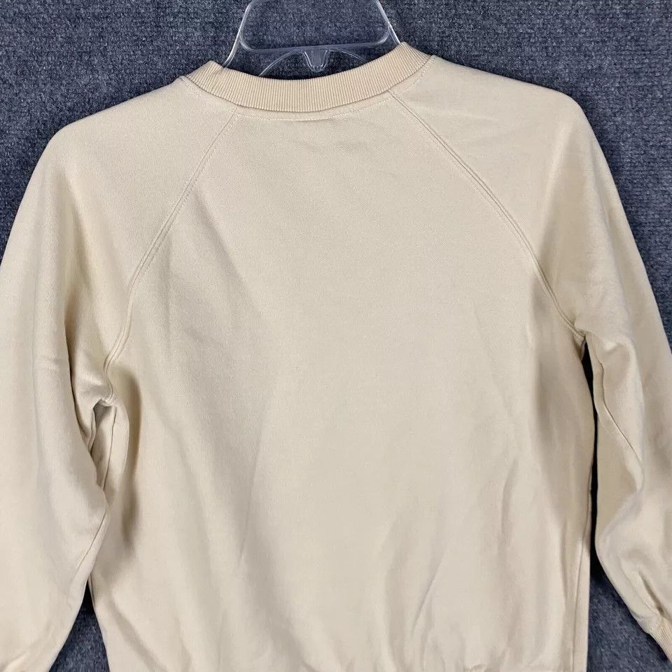 H&M H&M Sweatshirt Women's XS Pullover Beige Cotton Blend Size XS / US 0-2 / IT 36-38 - 9 Thumbnail