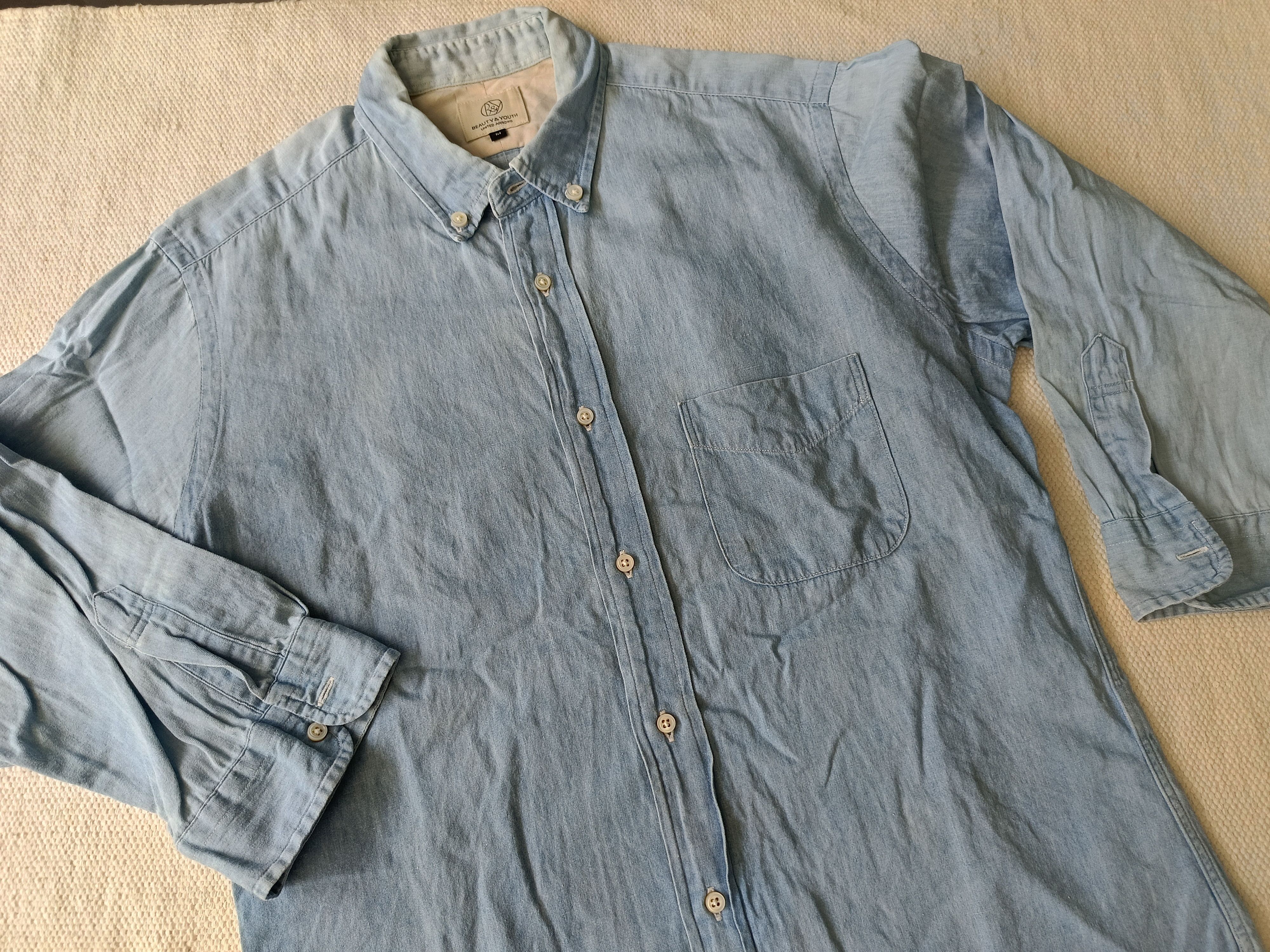 BEAUTY&YOUTH × United Arrows UNITED ARROWS Beauty Youth denim chambray faded shirt Size US M / EU 48-50 / 2 - 11 Thumbnail