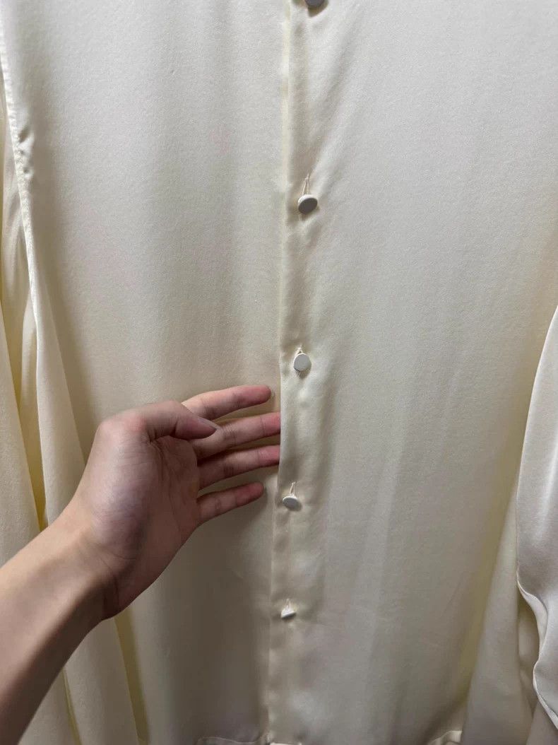 Saint Laurent Paris Saint Laurent Paris size 37 23ss Show Pleated Henley Neck Size US M / EU 48-50 / 2 - 3 Thumbnail