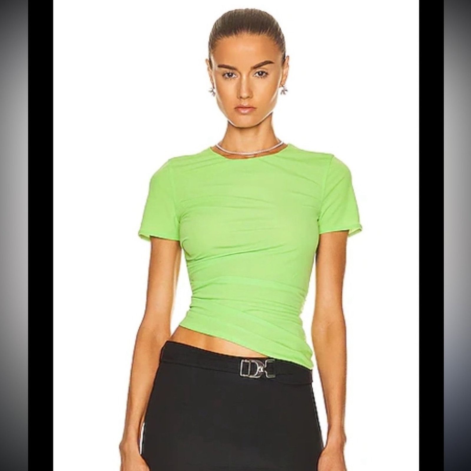 Helmut Lang NWT HELMUT LANG $245 Reversible Draped Mesh Top Size Small Size S / US 4 / IT 40 - 1 Thumbnail