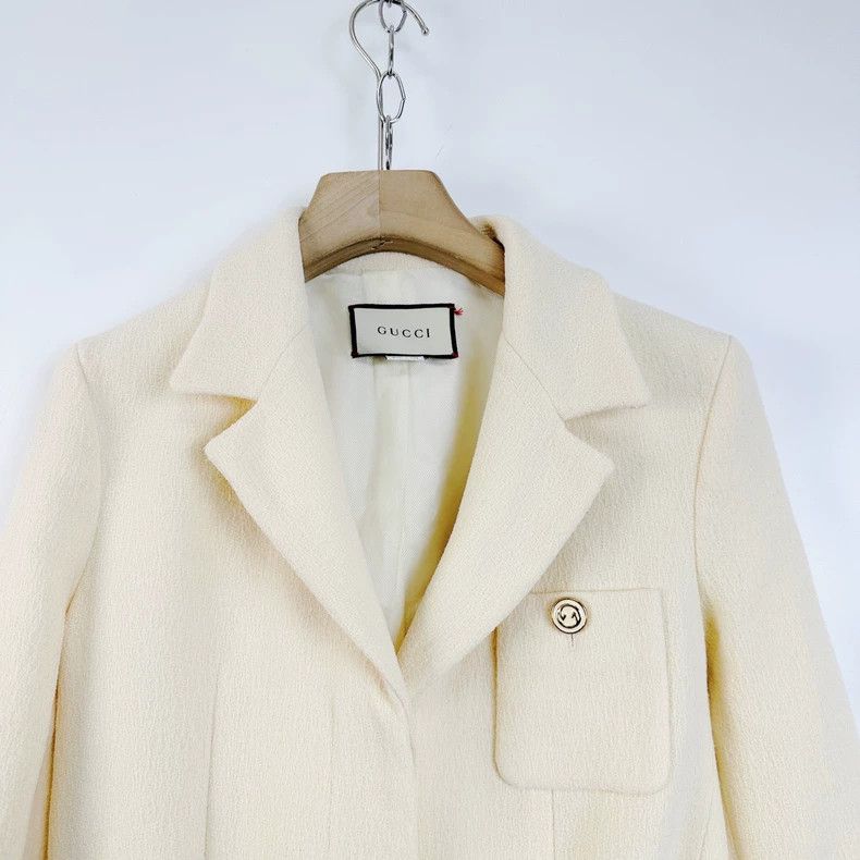 Gucci Gucci Beige wool single-breasted waist suit Size M / US 6-8 / IT 42-44 - 3 Thumbnail