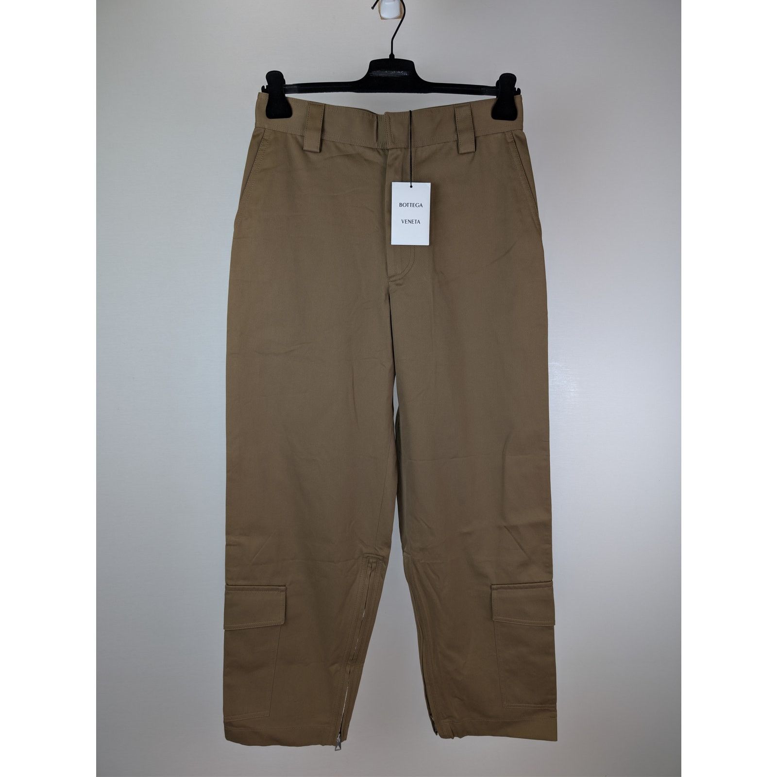 Bottega Veneta o1rshd1 Cotton Gabardine Cargo Trousers Pants Sand / Beige Size US 30 / EU 46 - 1 Thumbnail