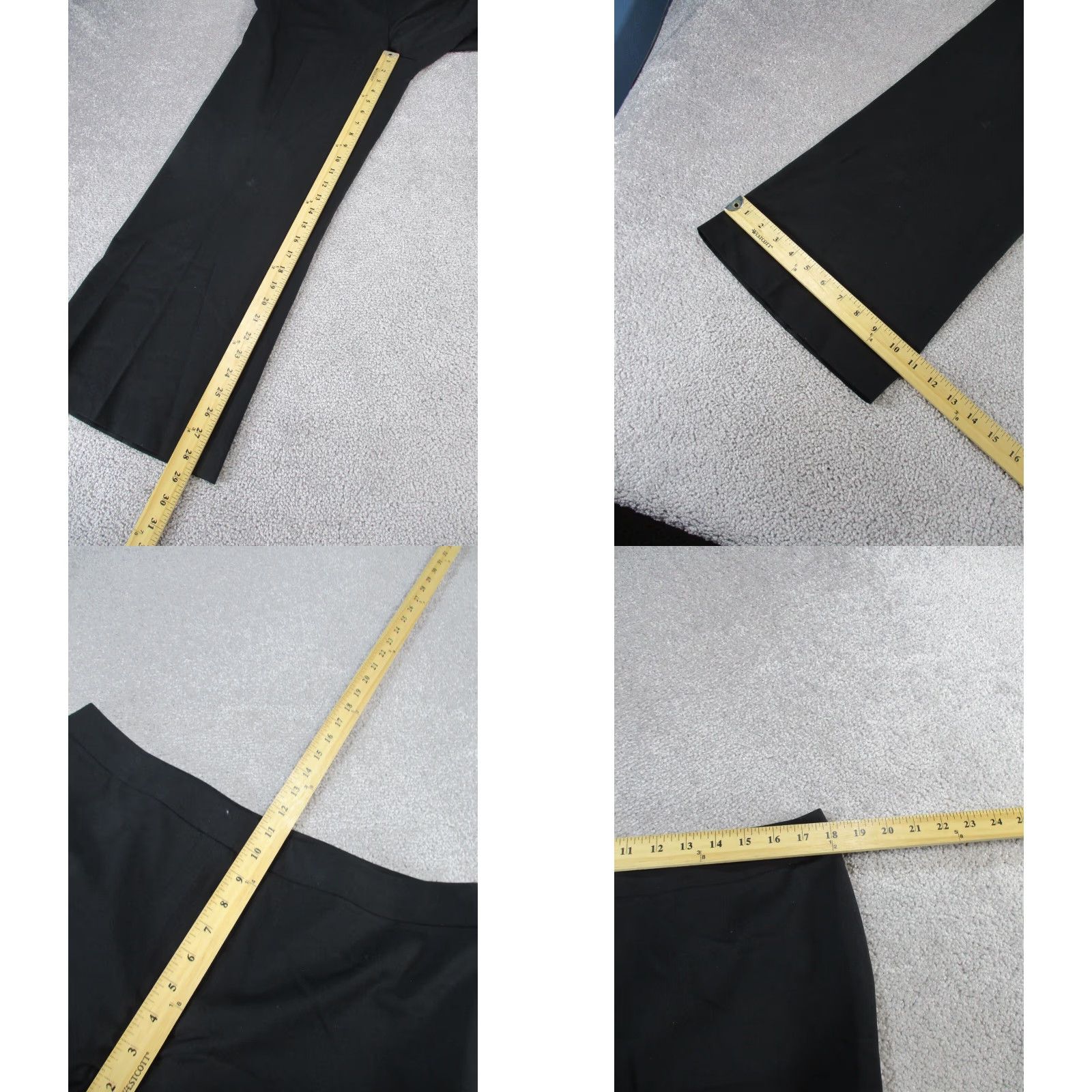 Vintage Lafayette 148 Dress Pants Womens 14 Black Virgin Wool Slacks Size 36" / US 14 / IT 50 - 8 Thumbnail