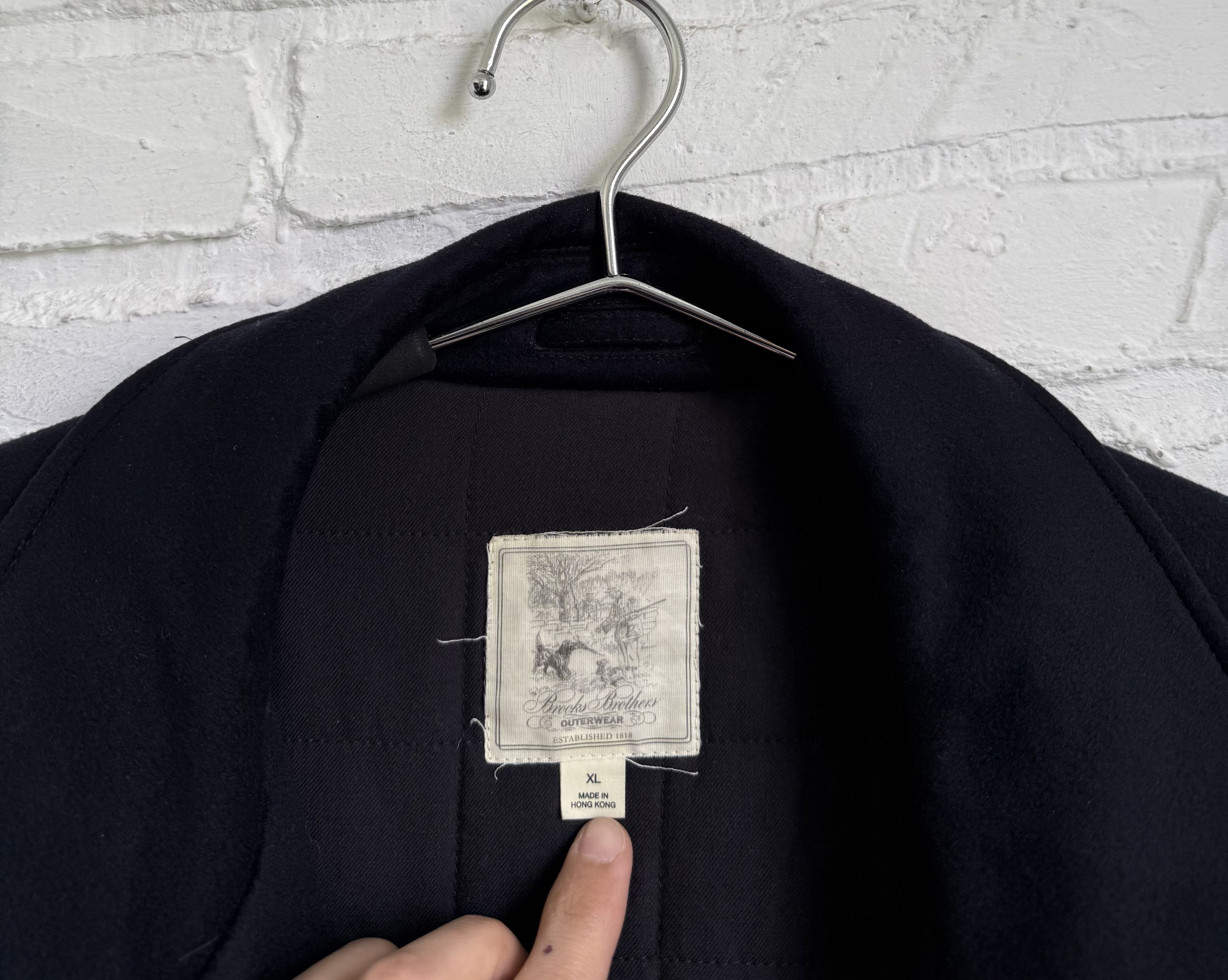 Brooks Brothers Brooks Brothers Loro Piana Storm System Wool Car Coat Jacket Size US XL / EU 56 / 4 - 3 Thumbnail