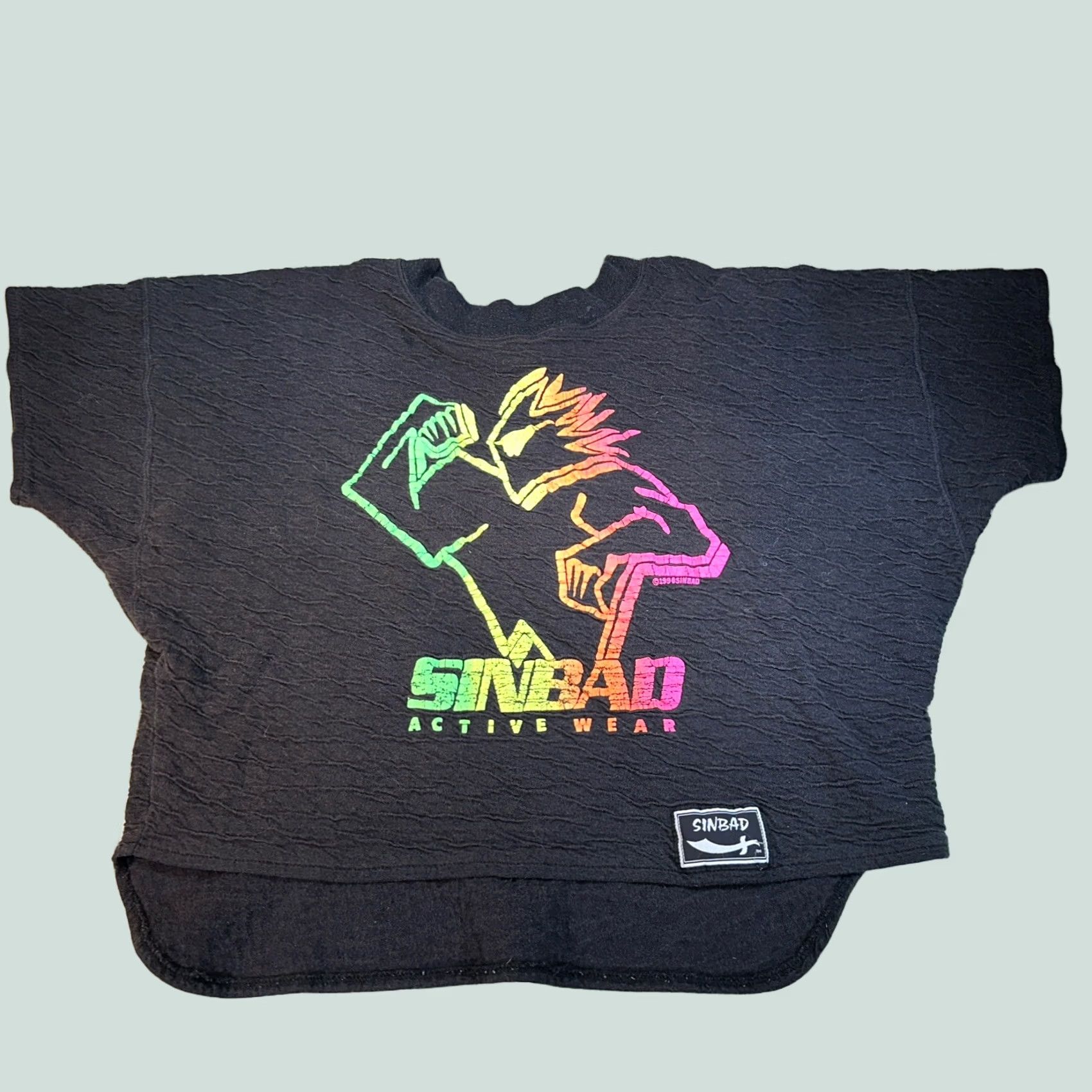 Vintage VINTAGE Sinbad Sweatshirt Shirt Womens Small Black Short Sleeve Crop Top Activewear Pullover Size S / US 4 / IT 40 - 1 Thumbnail