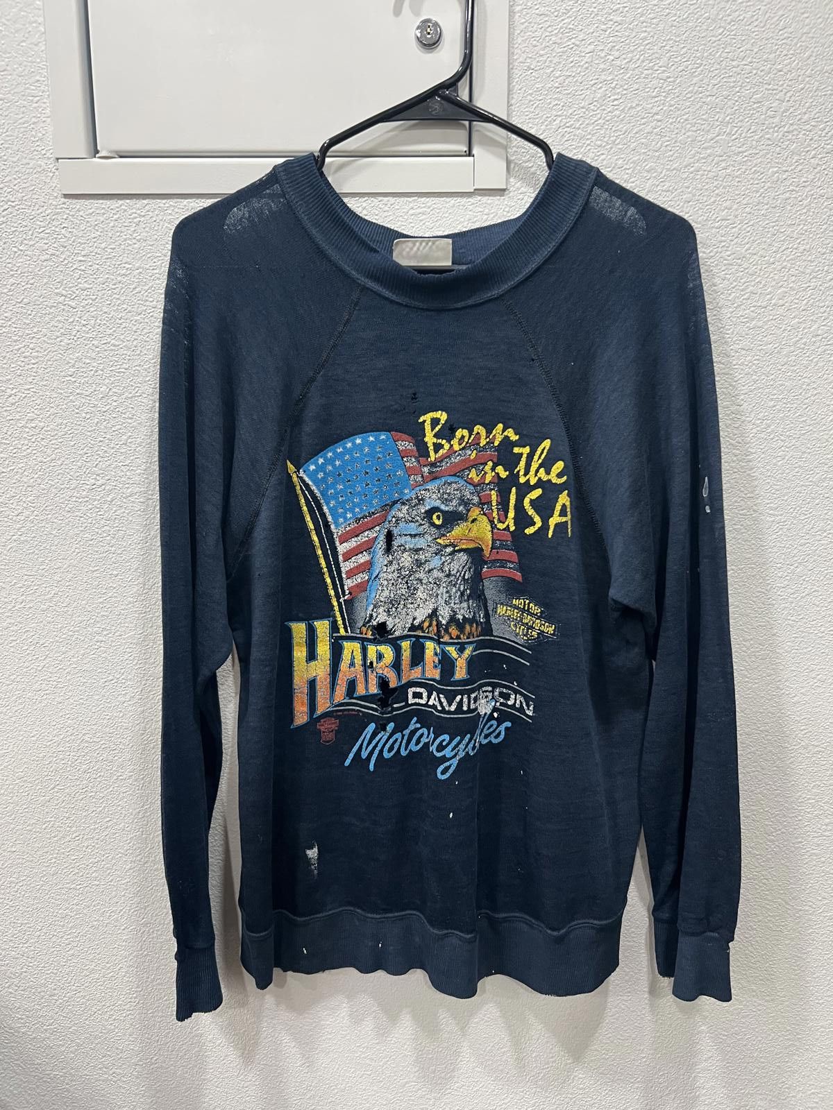 Harley Davidson 80s Harley Davidson Paper Thin Sweat Size US M / EU 48-50 / 2 - 1 Thumbnail