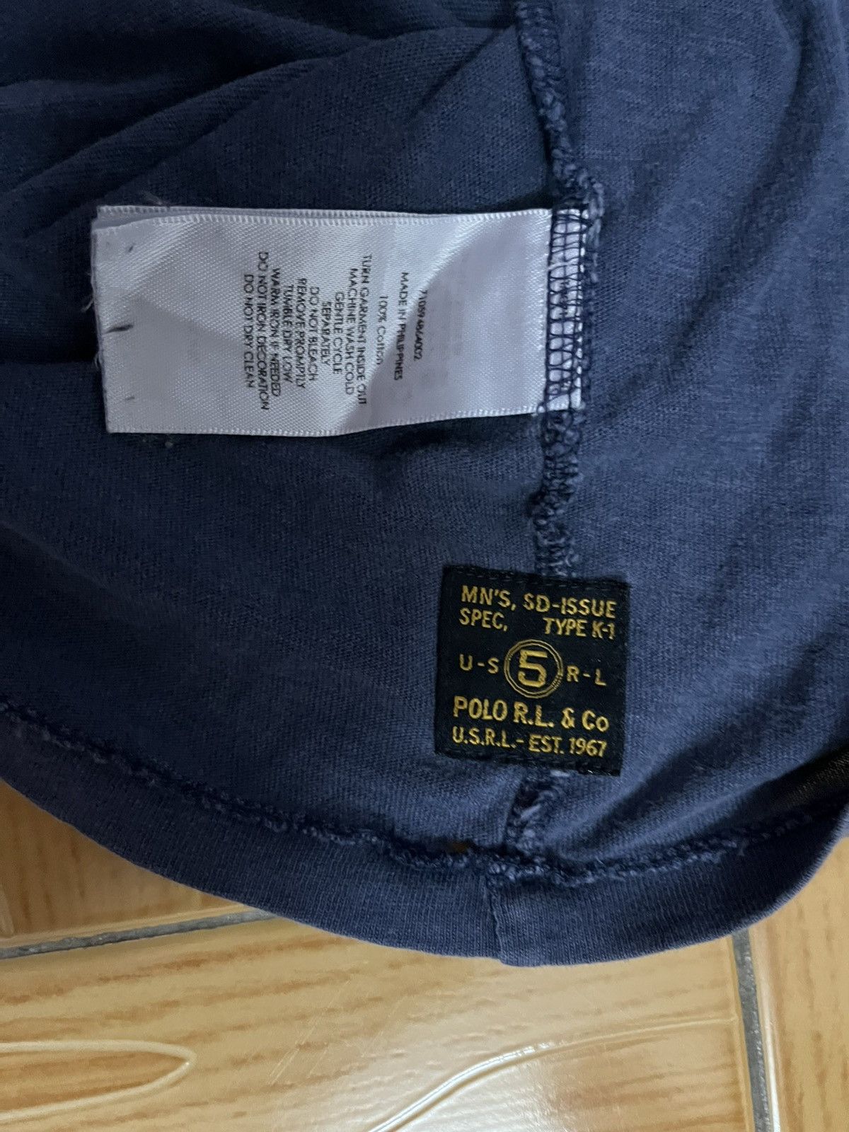 Polo Ralph Lauren Vintage Polo Ralph Lauren Marine US RL Tee Size US L / EU 52-54 / 3 - 3 Thumbnail